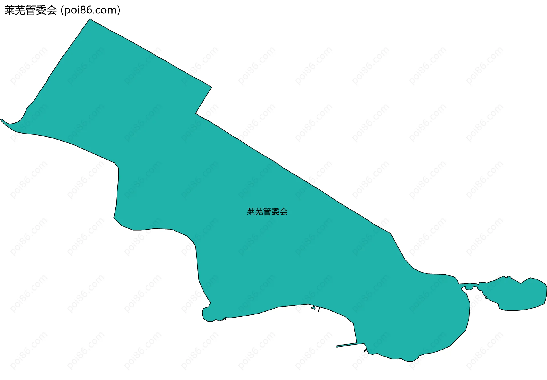 莱芜管委会边界地图