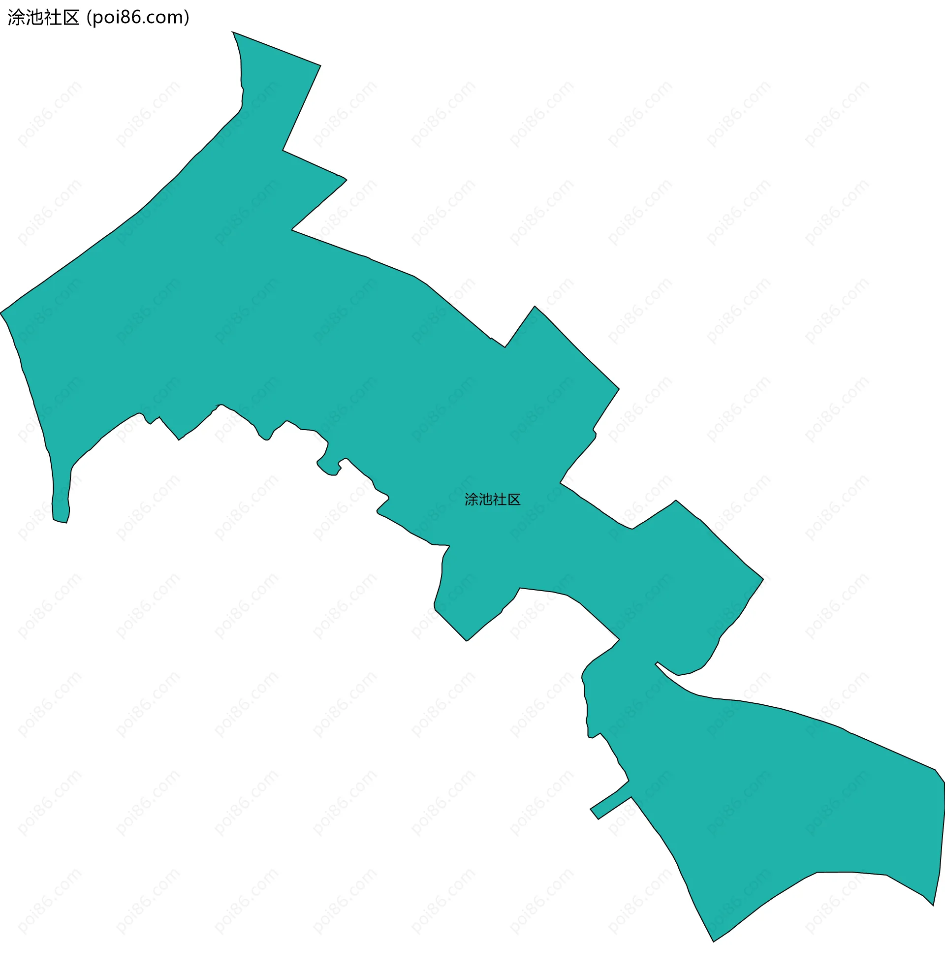 涂池社区边界地图