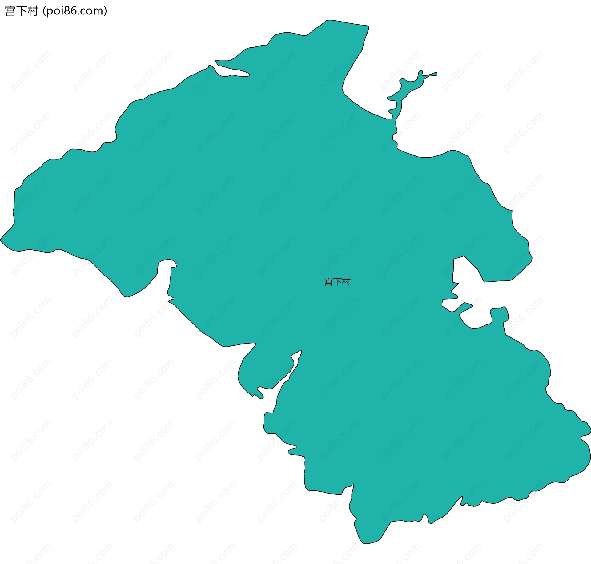 宫下村边界地图