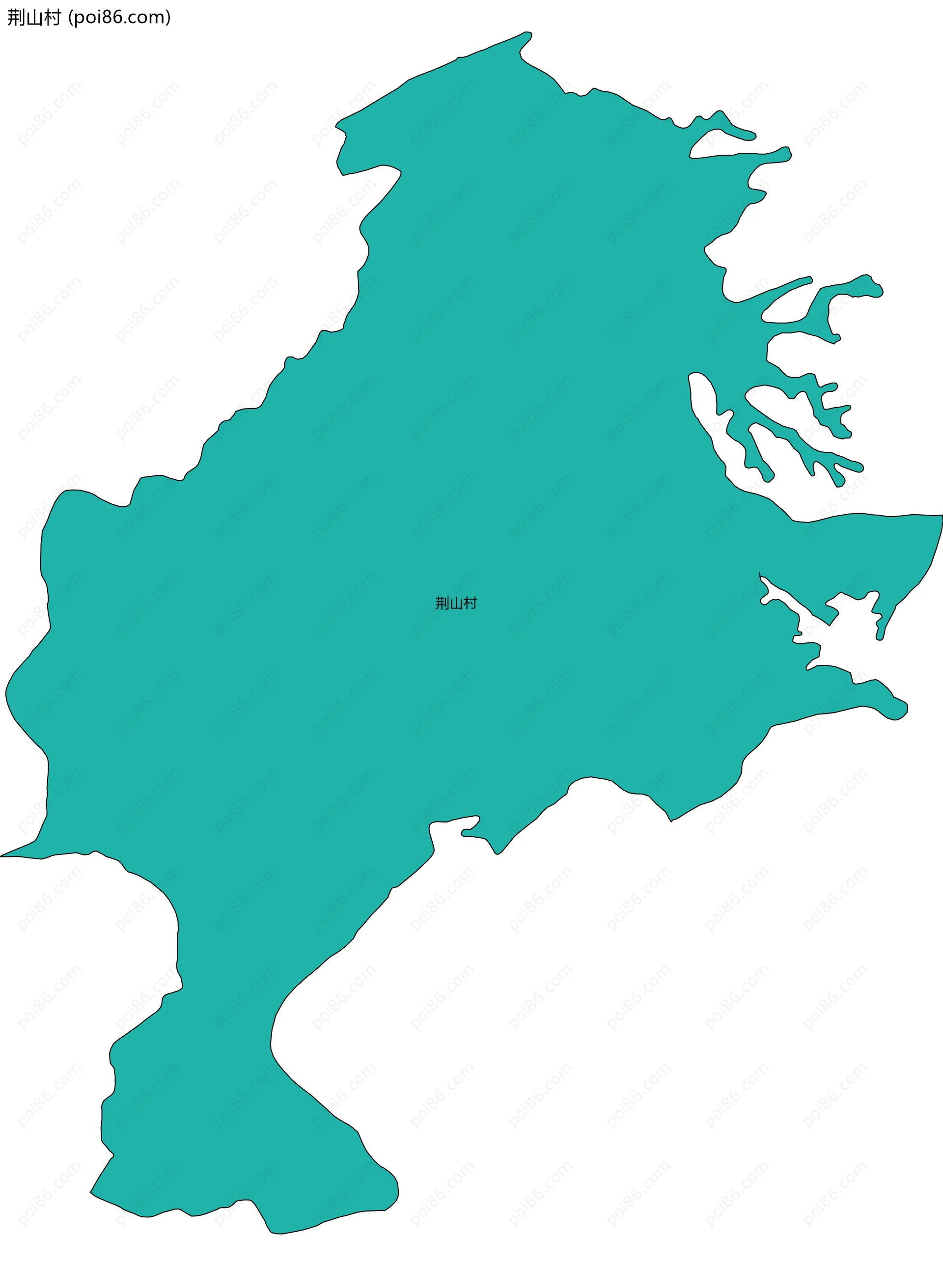 荆山村边界地图