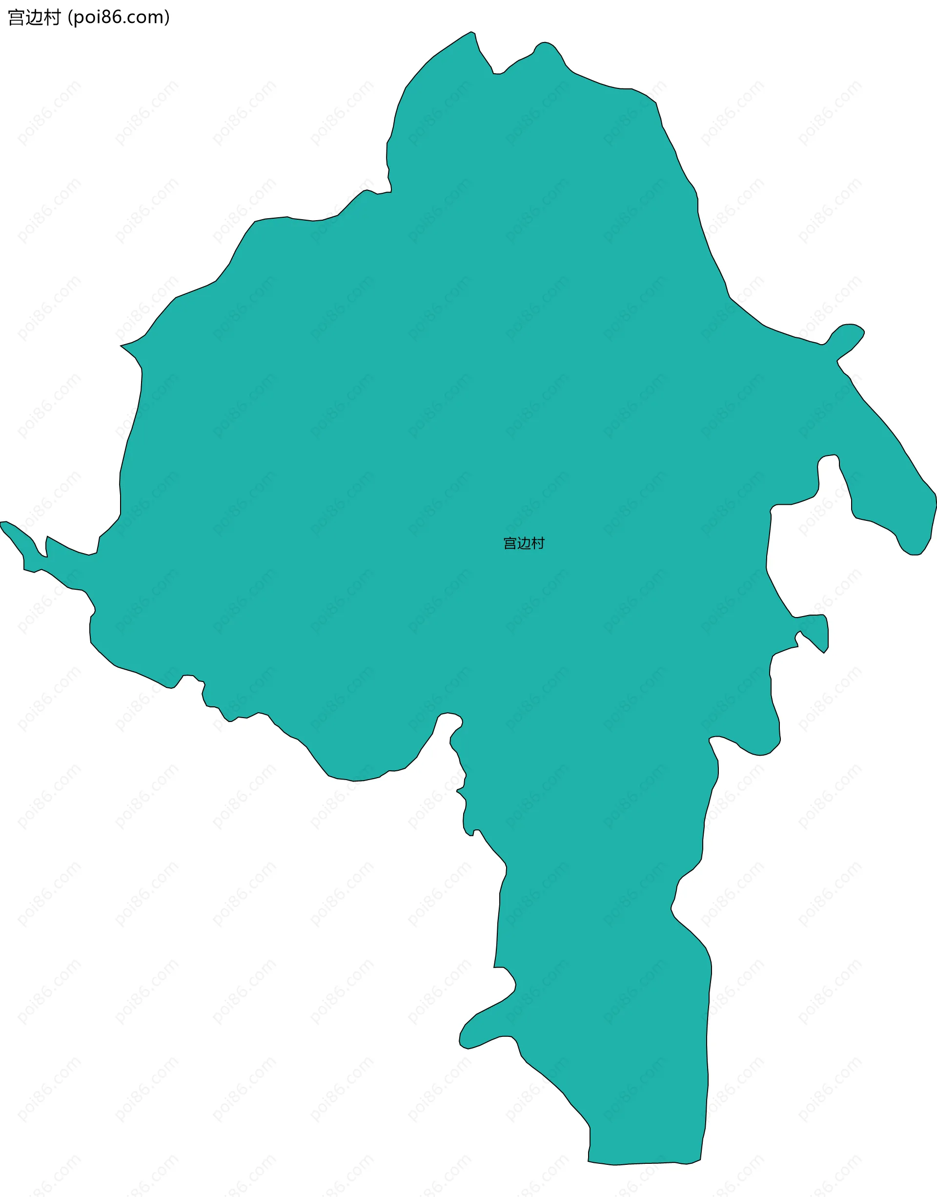 宫边村边界地图
