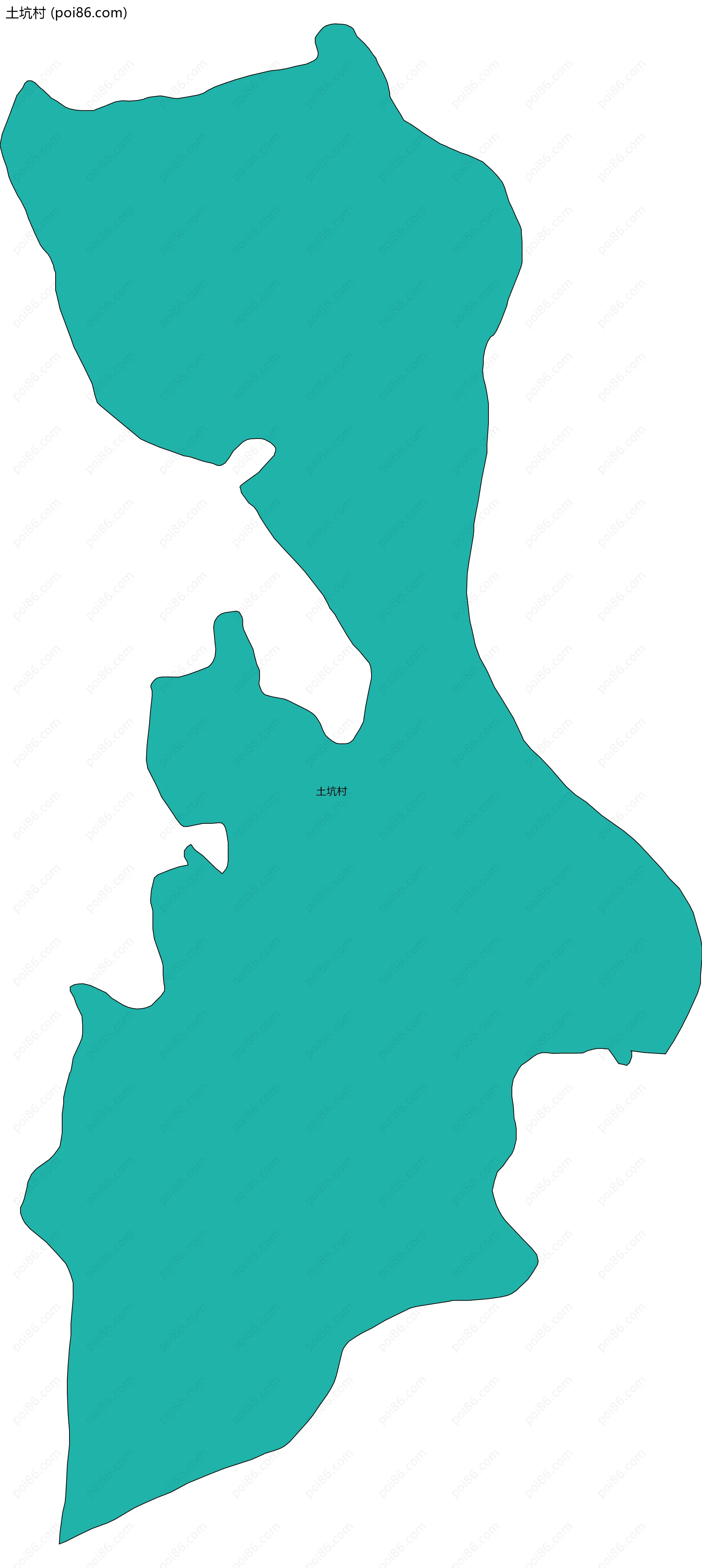 土坑村边界地图
