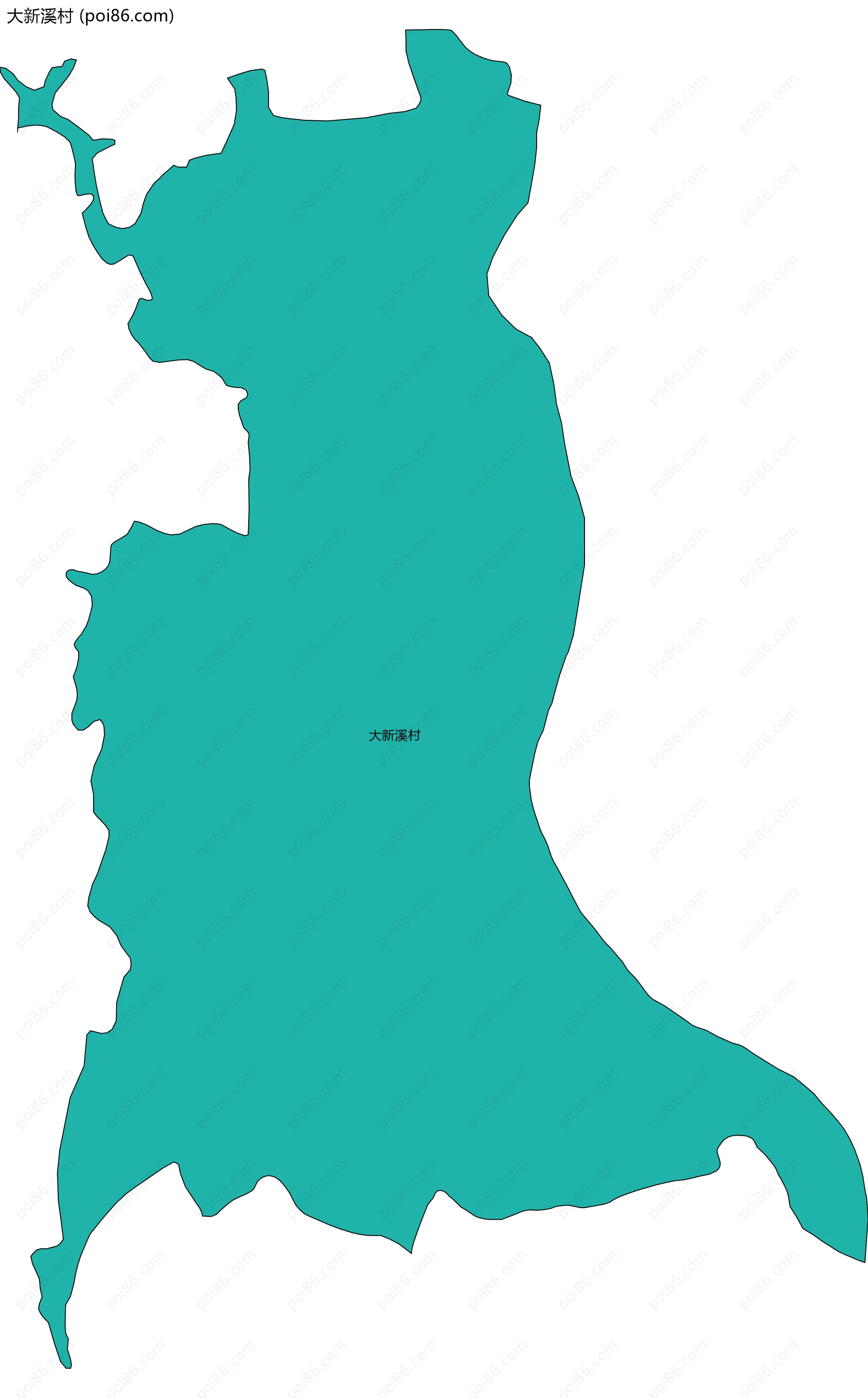 大新溪村边界地图