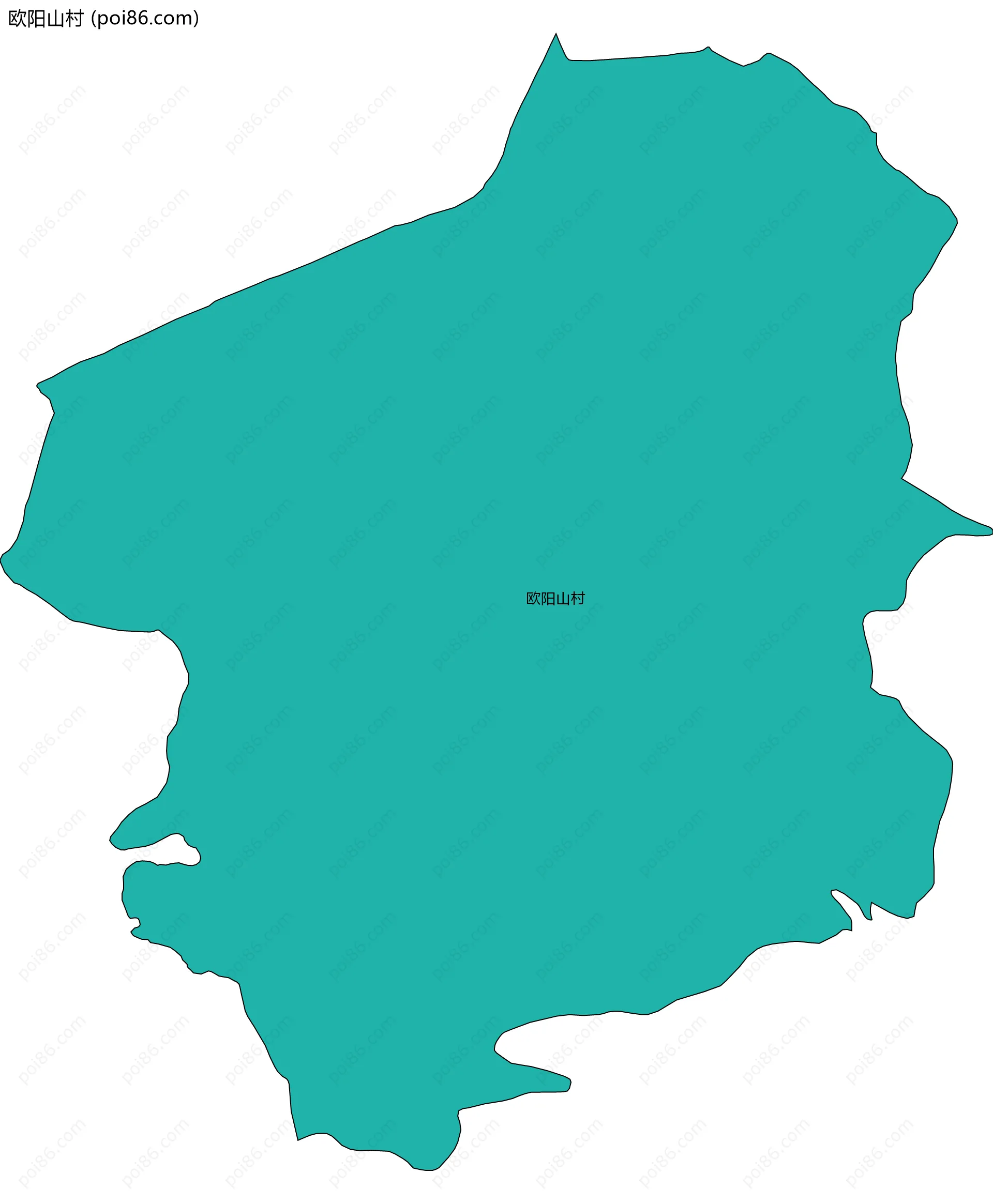 欧阳山村边界地图