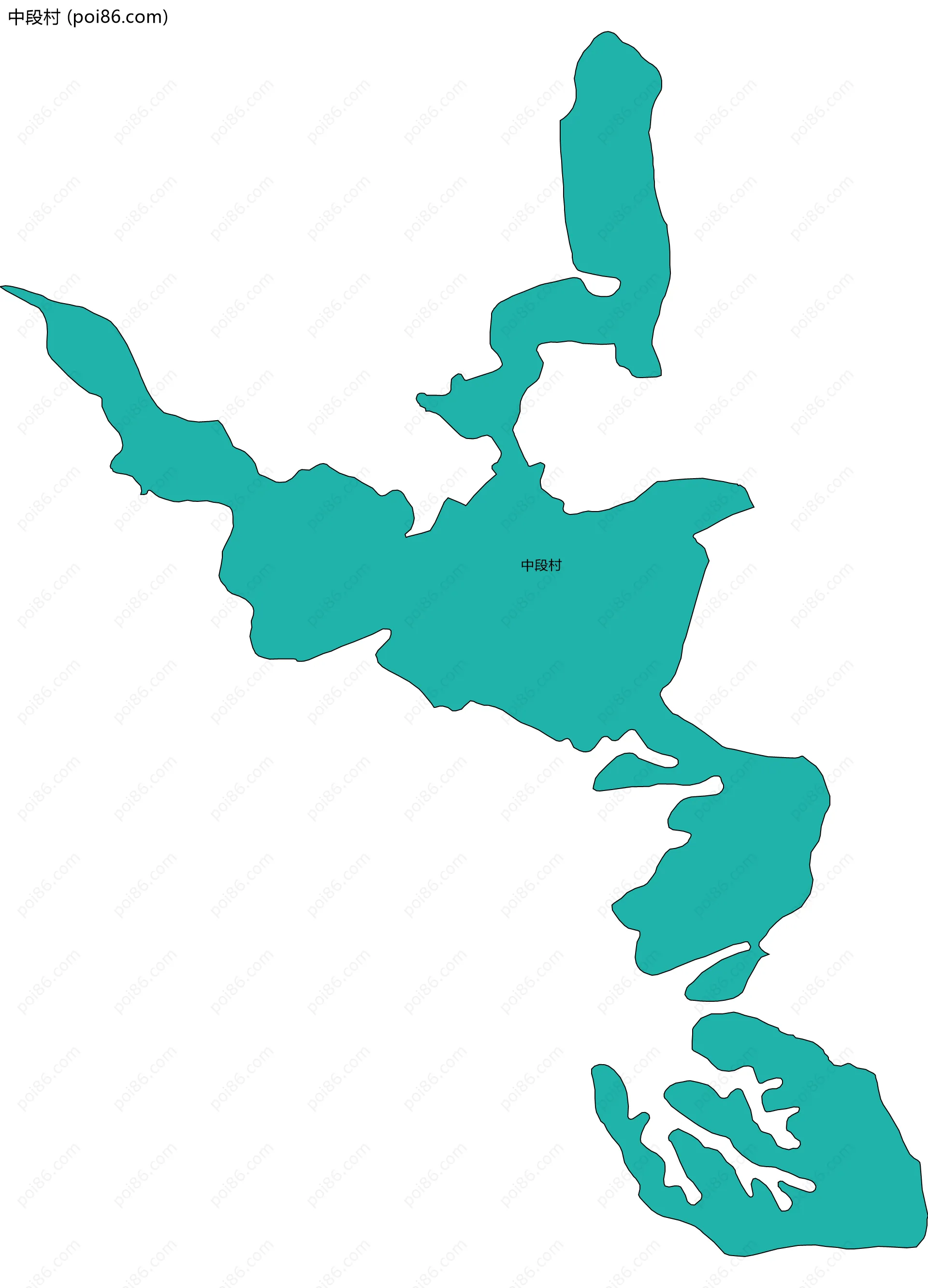 中段村边界地图