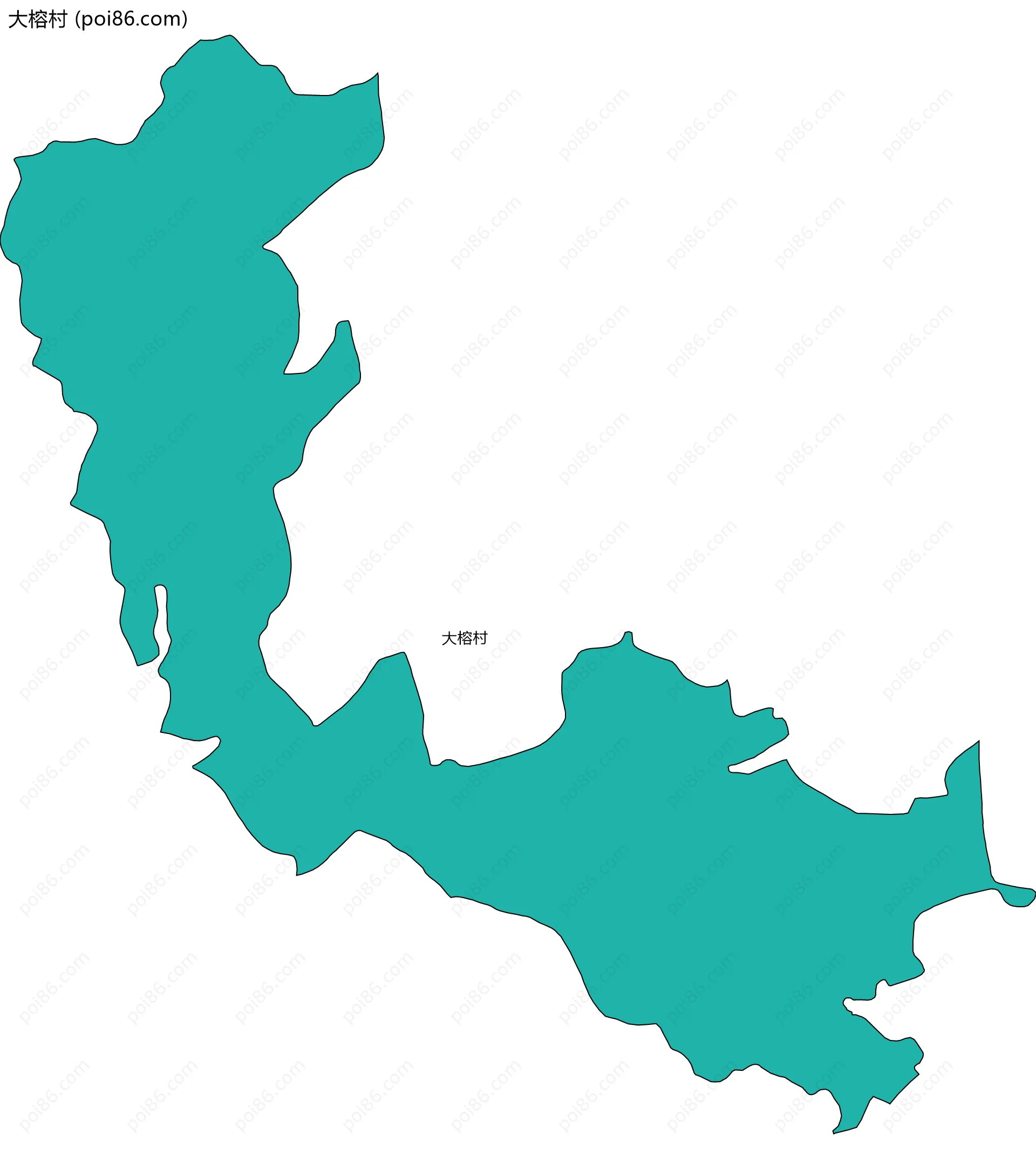 大榕村边界地图