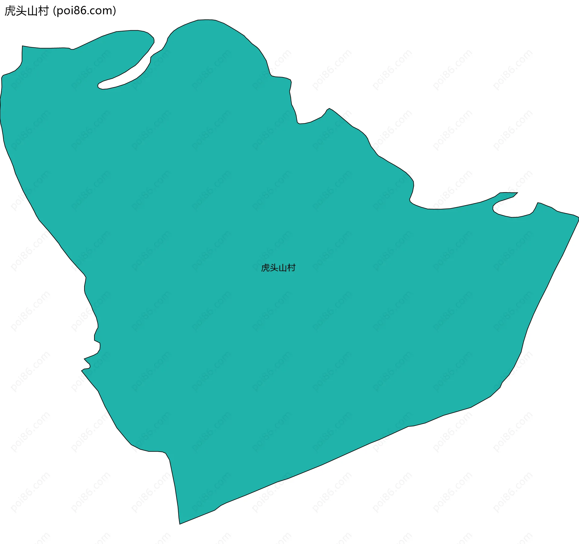 虎头山村边界地图
