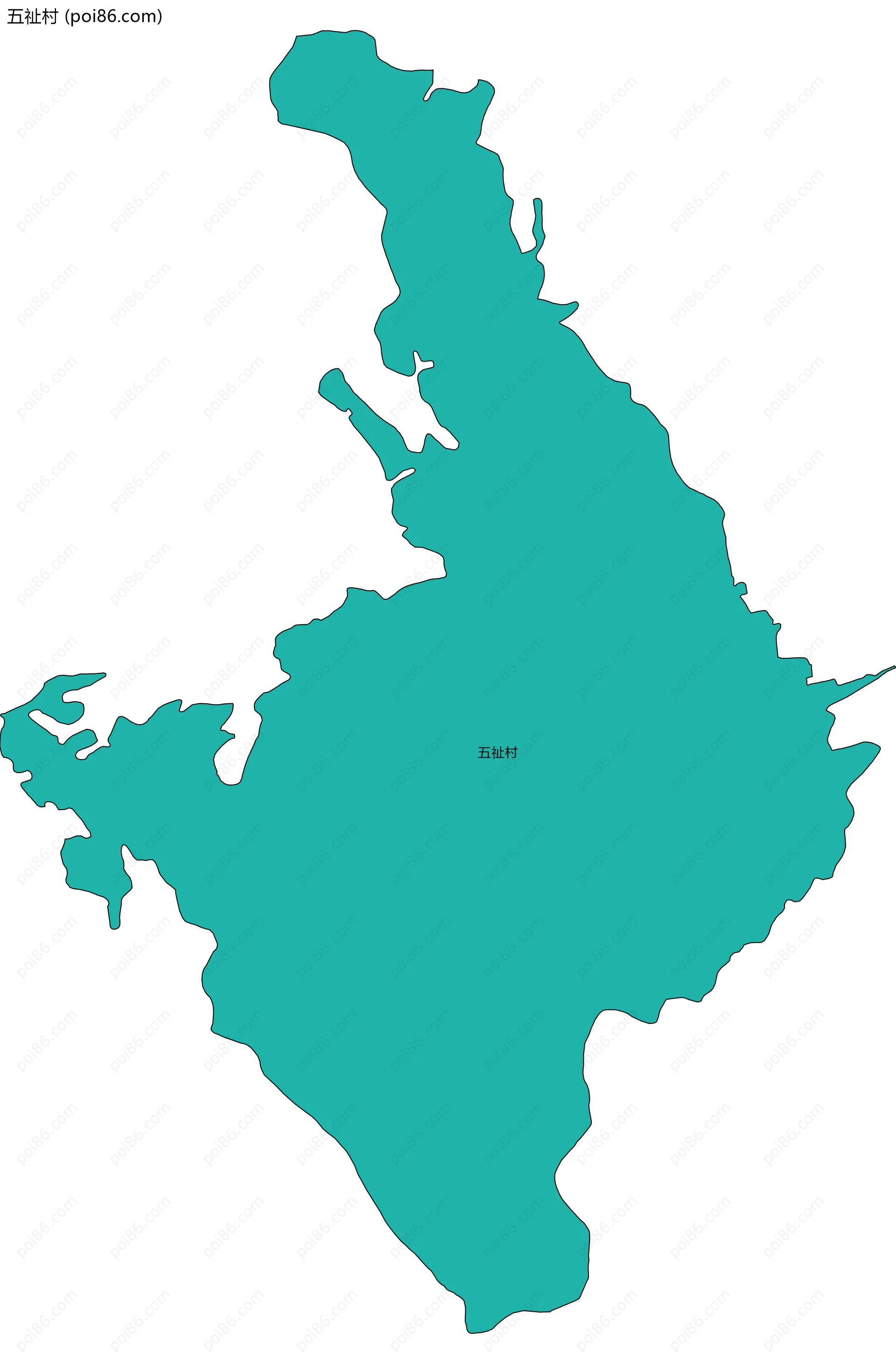 五祉村边界地图