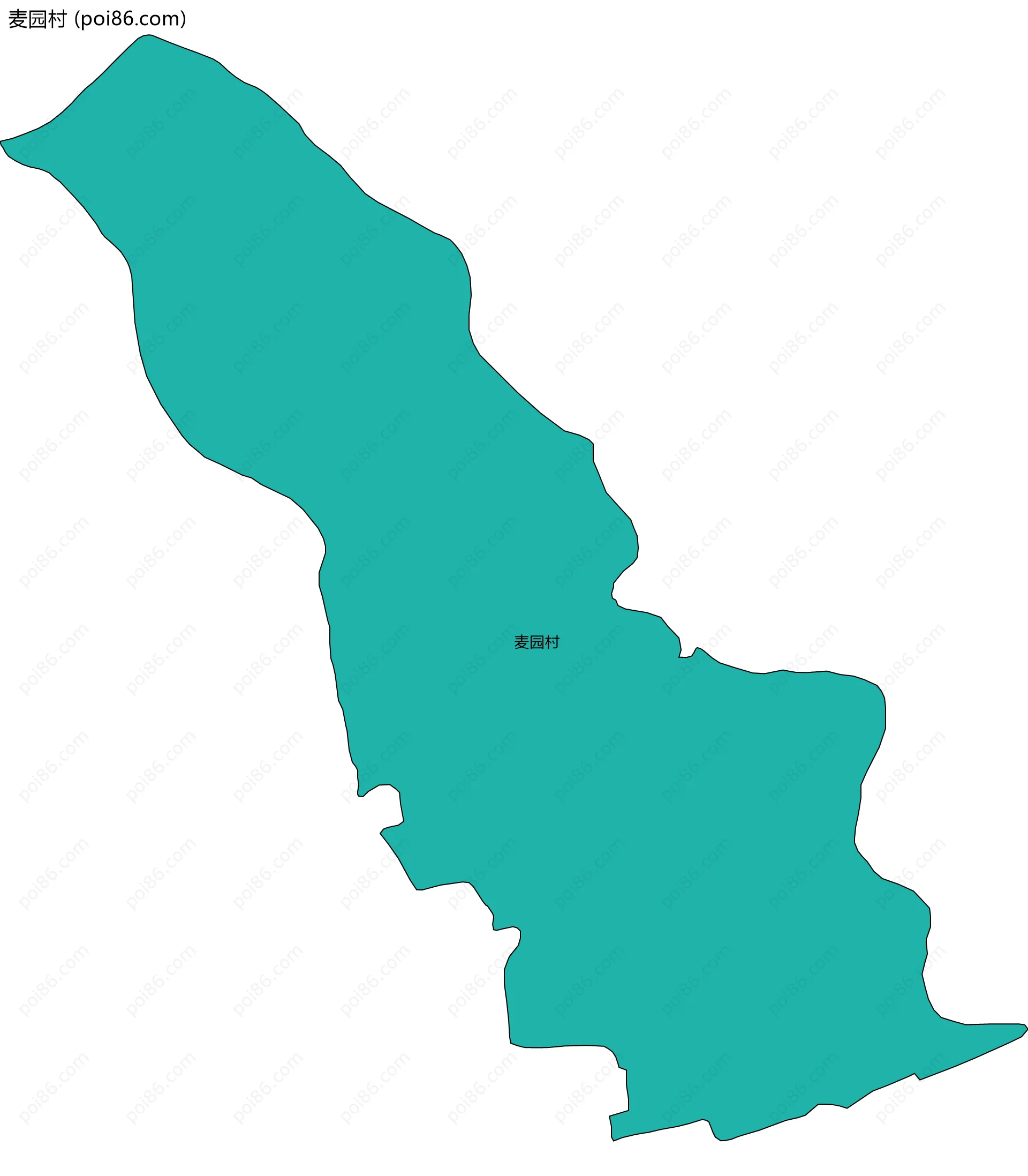 麦园村边界地图