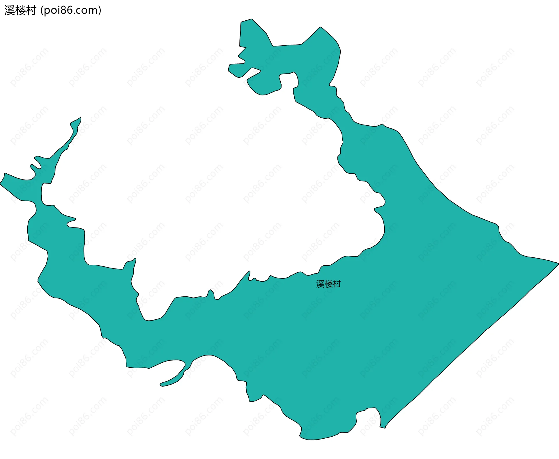 溪楼村边界地图