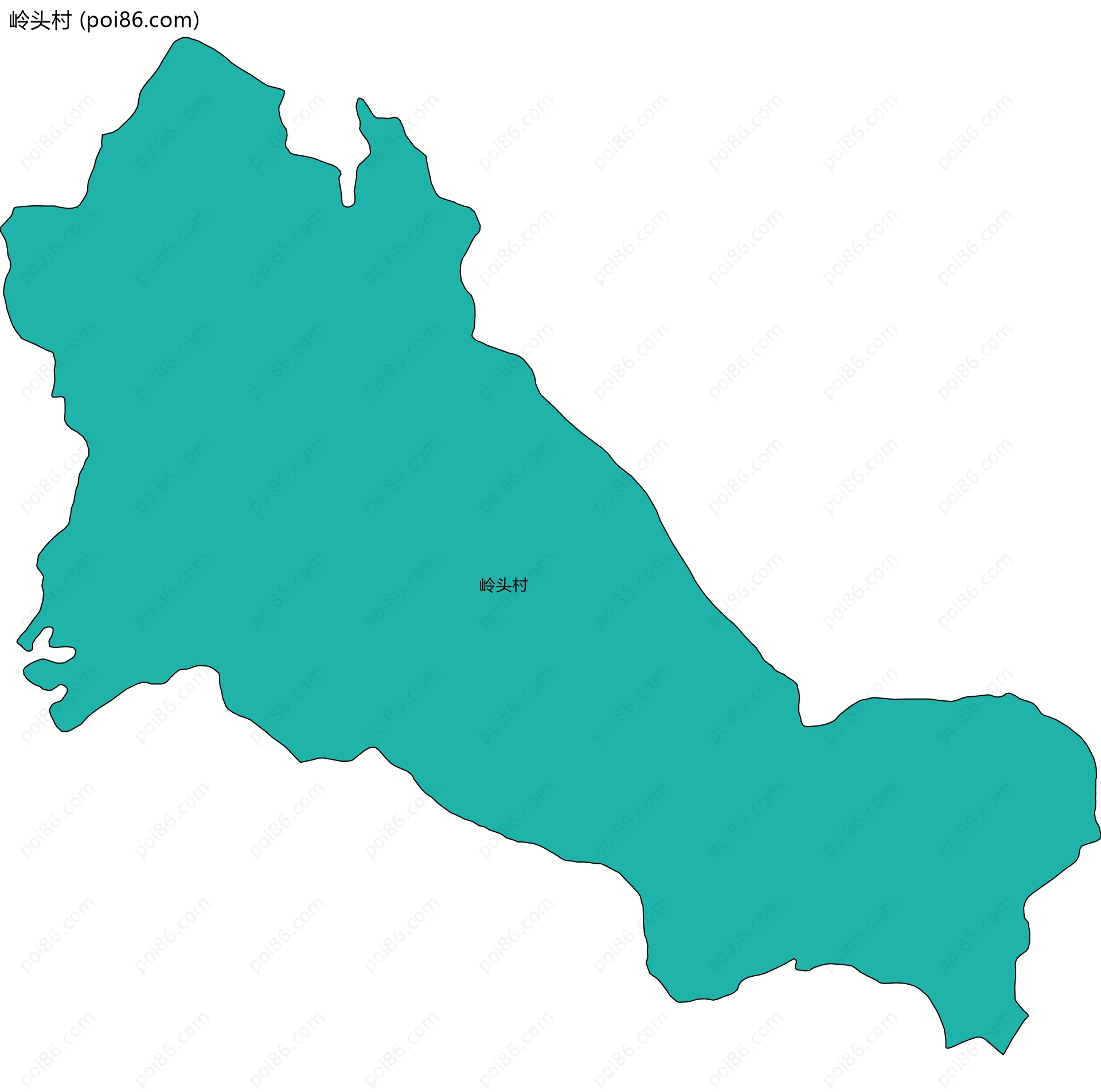 岭头村边界地图