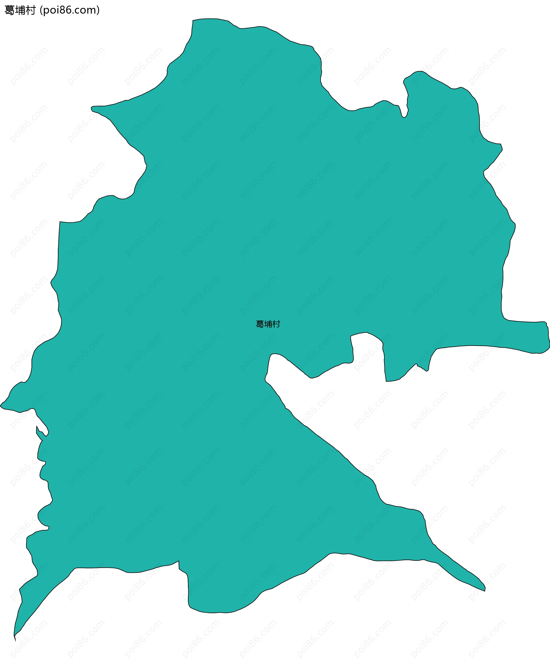 葛埔村边界地图