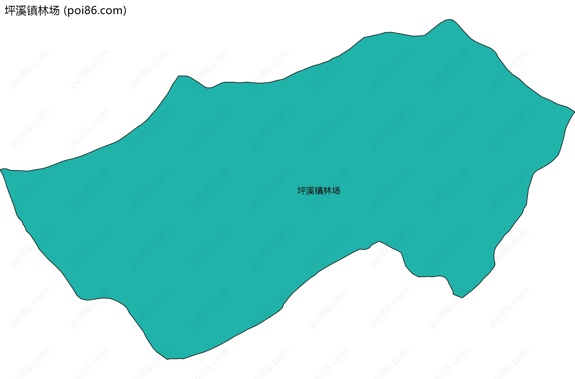 坪溪镇林场边界地图