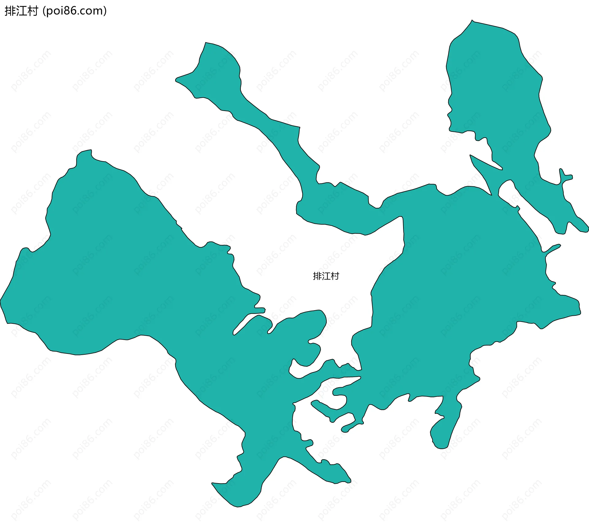 排江村边界地图