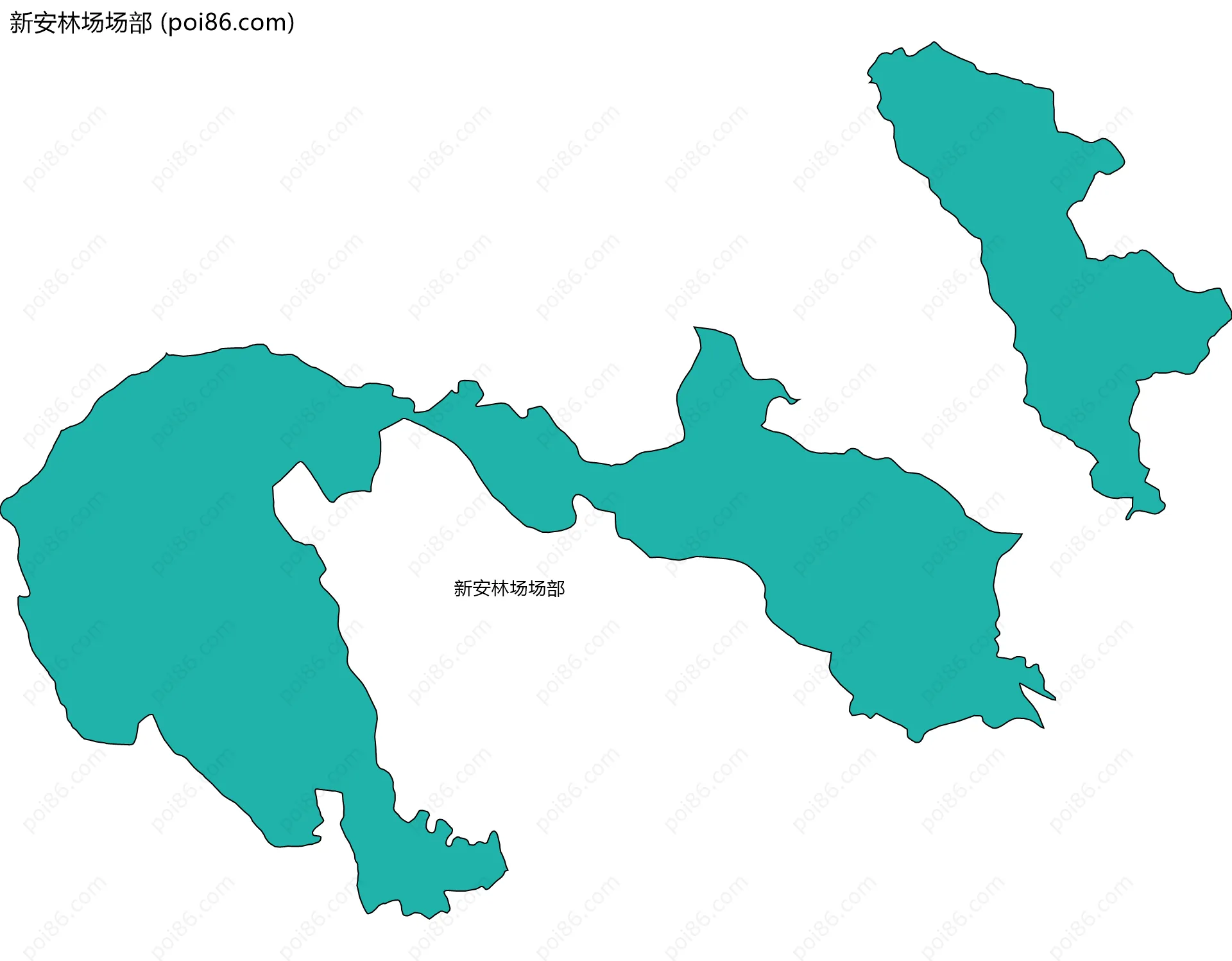 新安林场场部边界地图