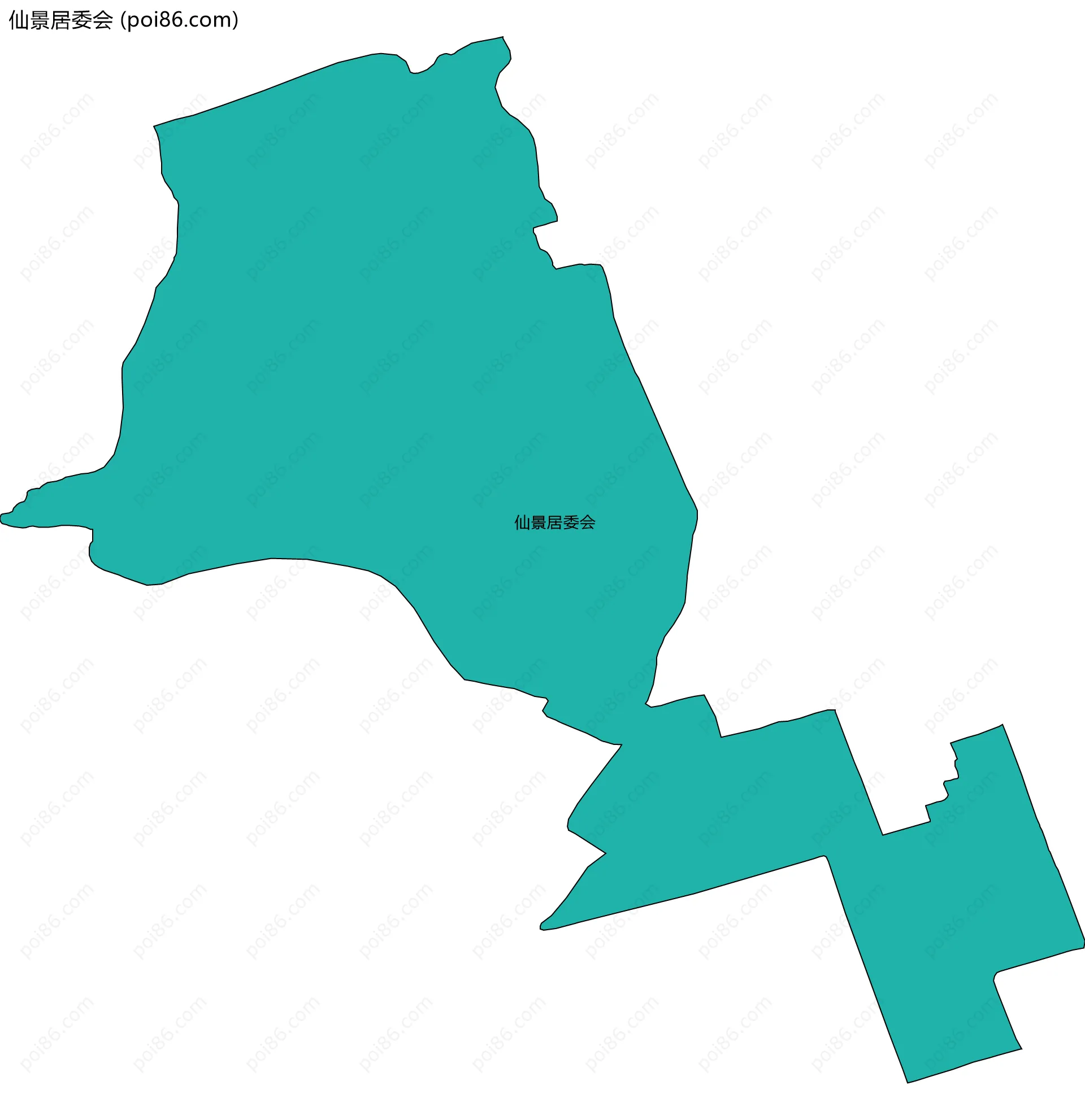 仙景居委会边界地图