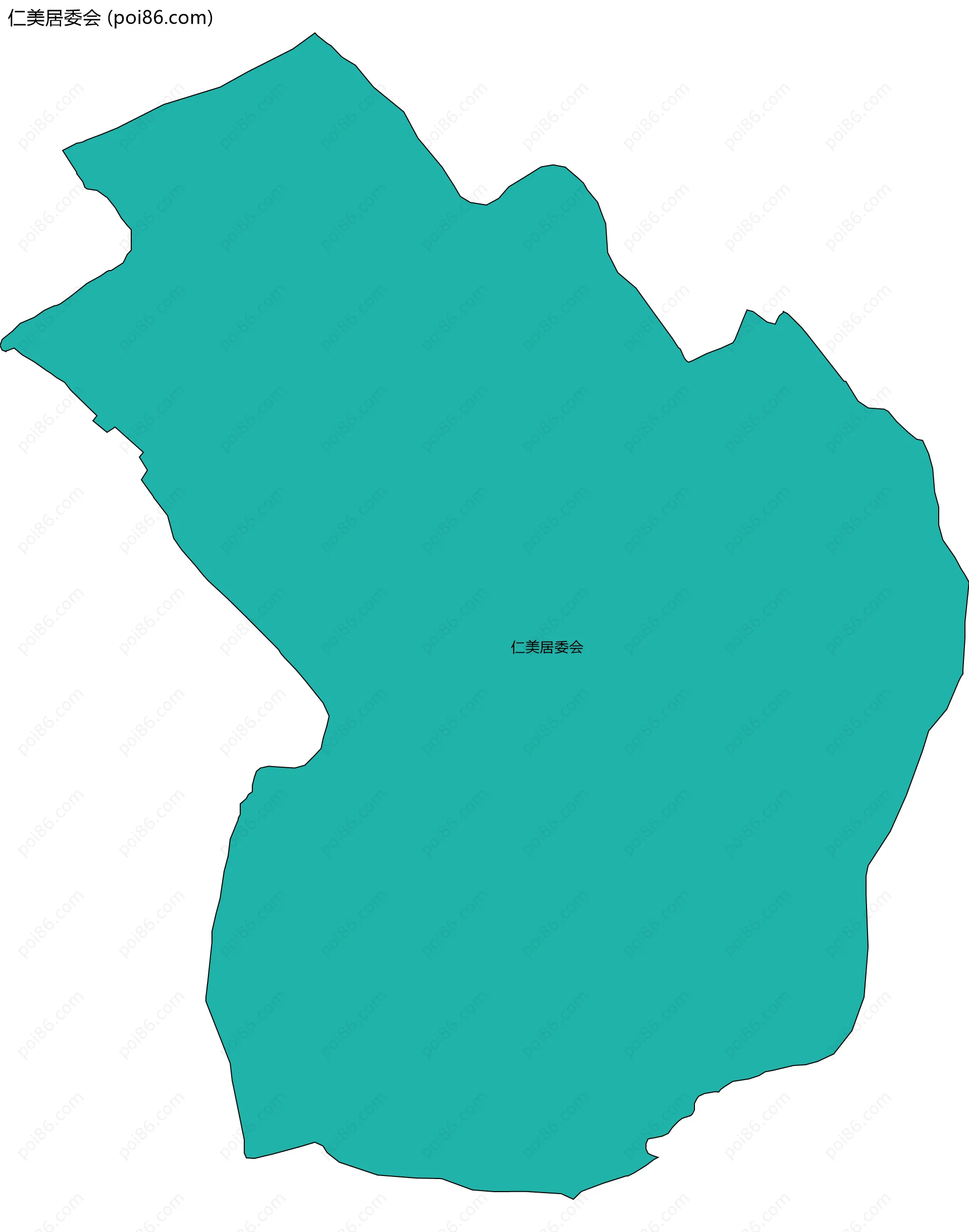 仁美居委会边界地图
