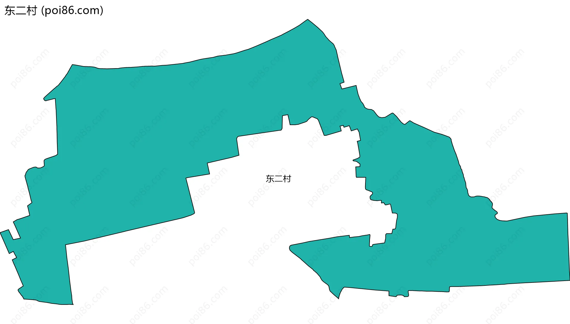 东二村边界地图