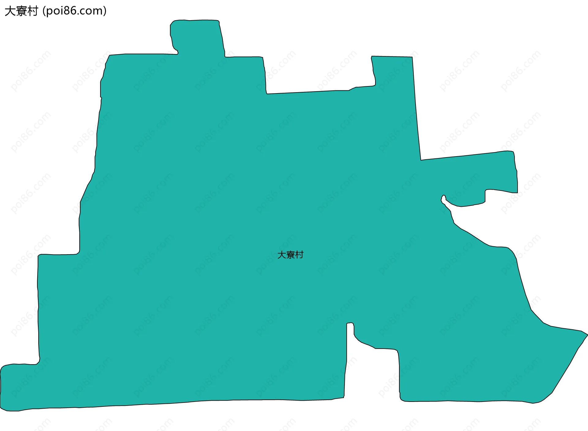 大寮村边界地图