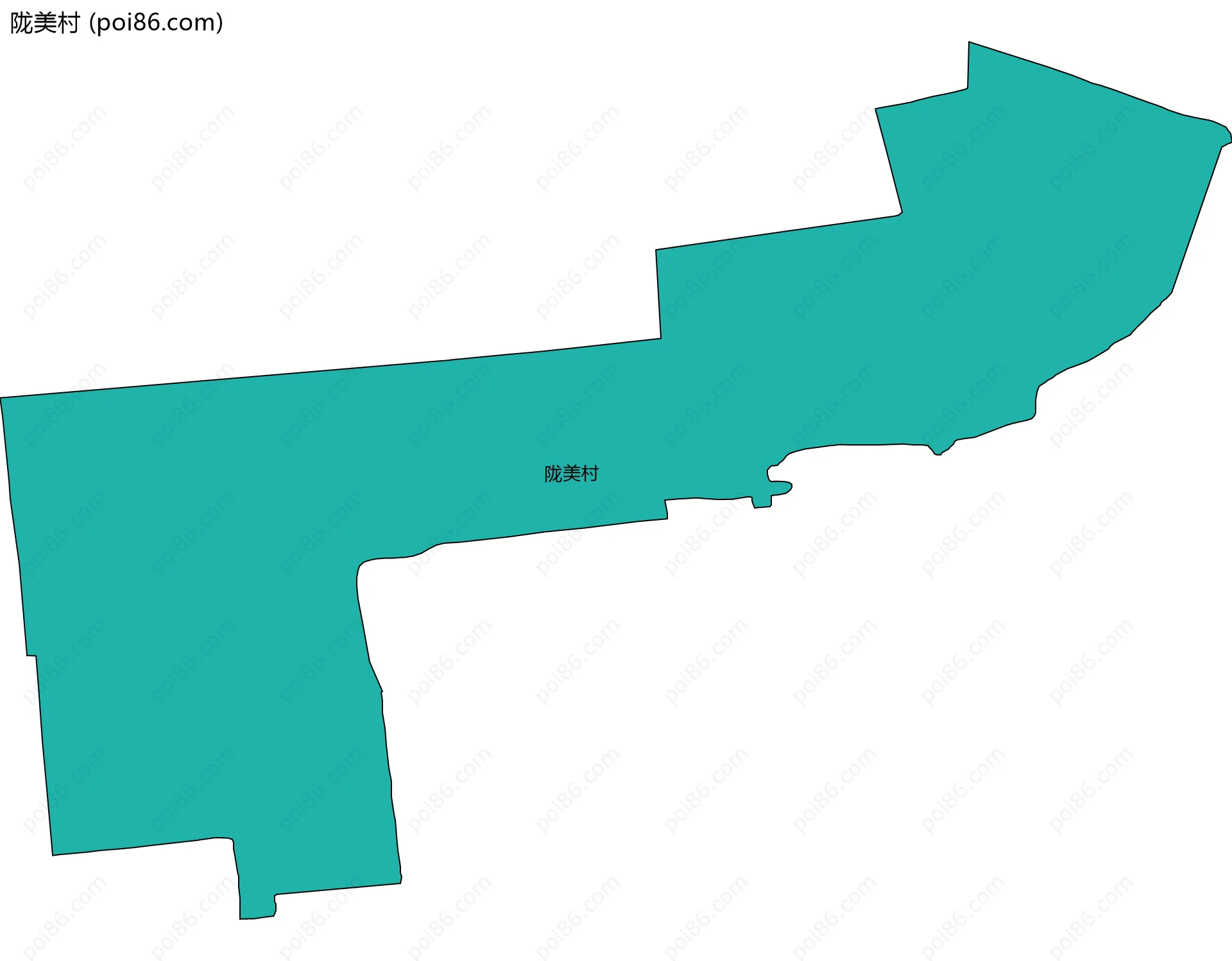 陇美村边界地图