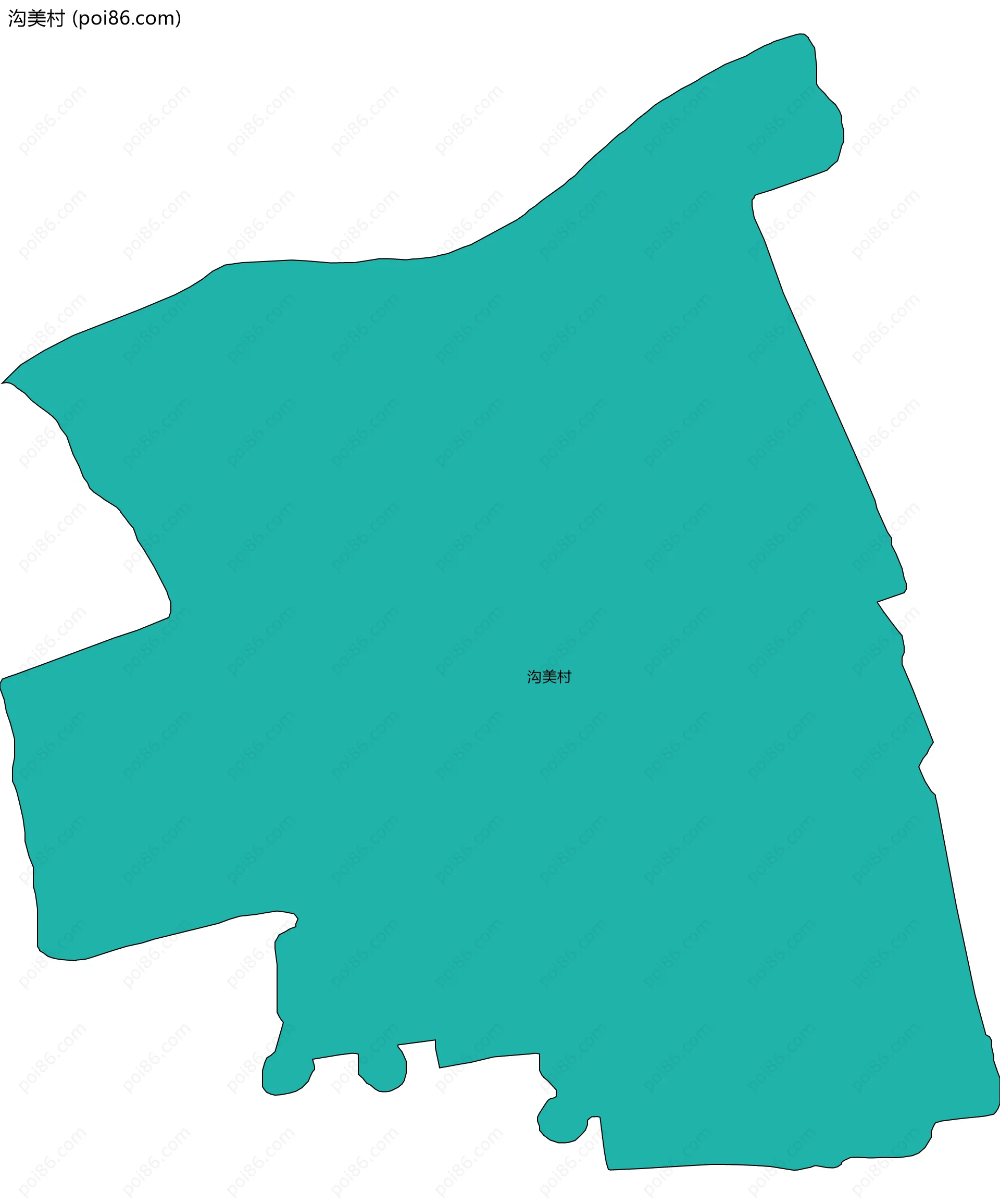 沟美村边界地图