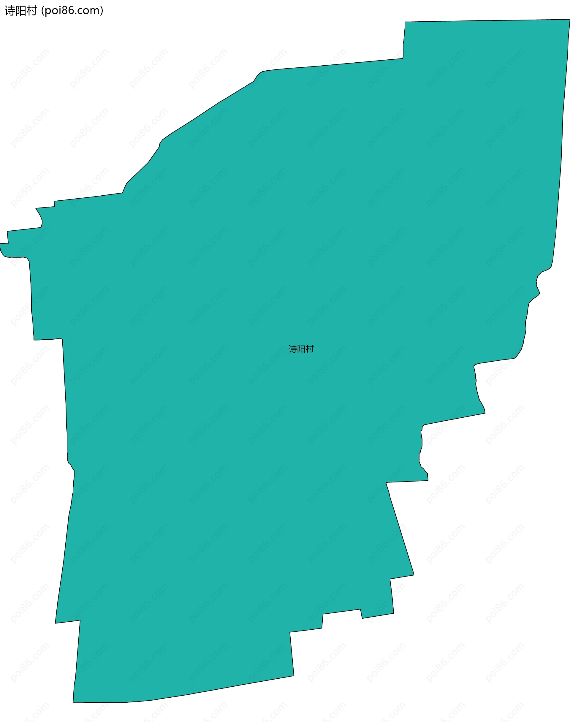 诗阳村边界地图