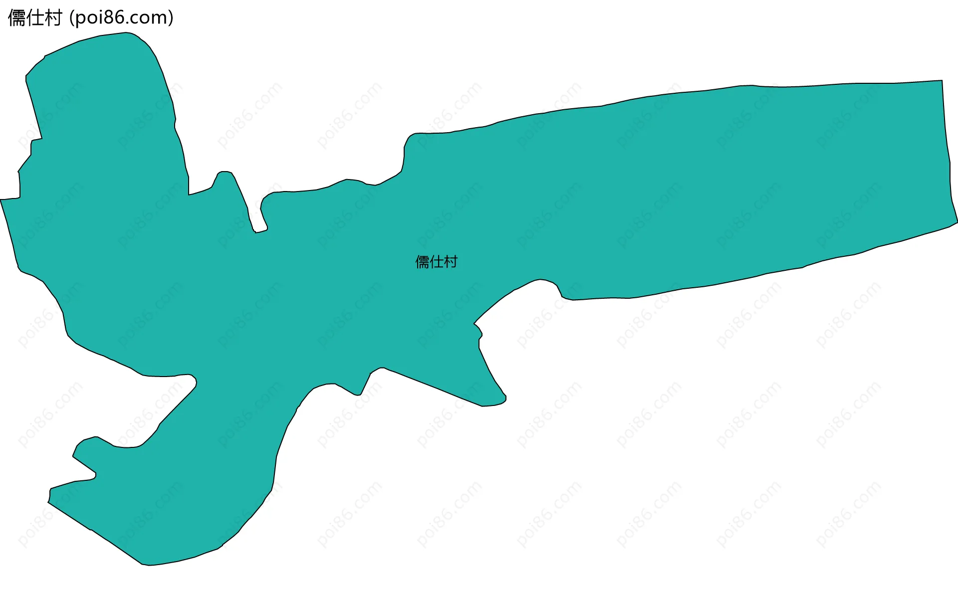 儒仕村边界地图