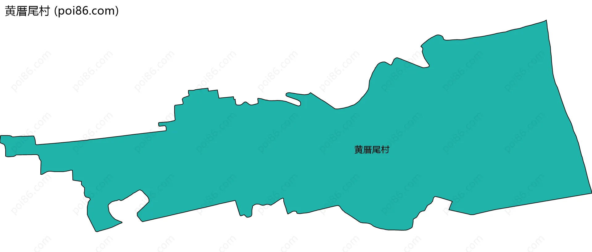 黄厝尾村边界地图