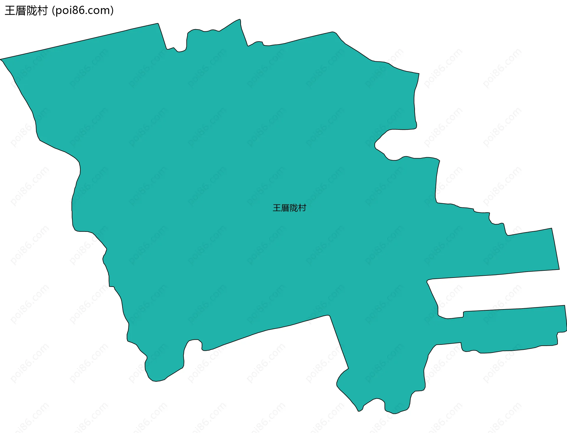 王厝陇村边界地图