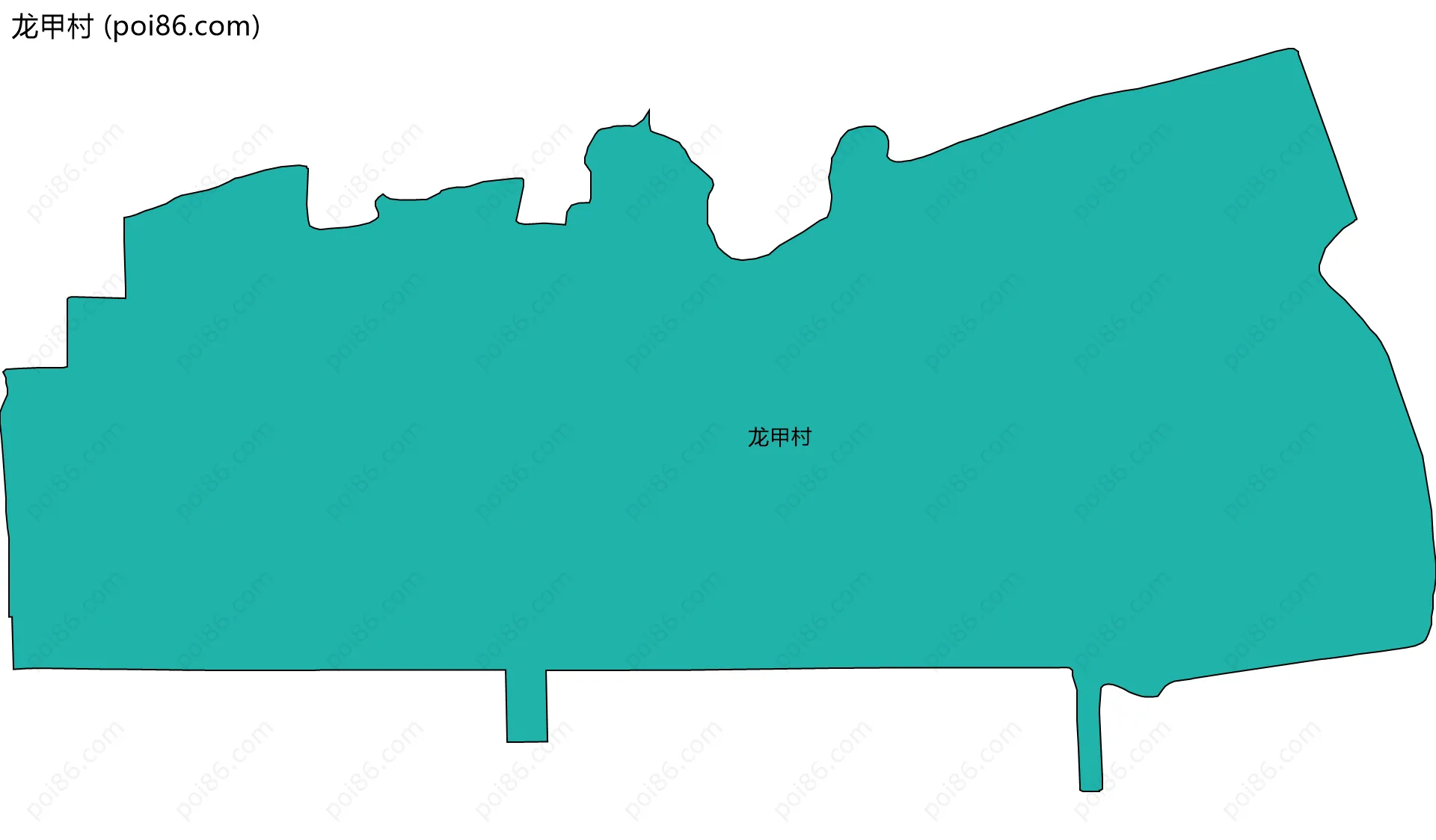 龙甲村边界地图