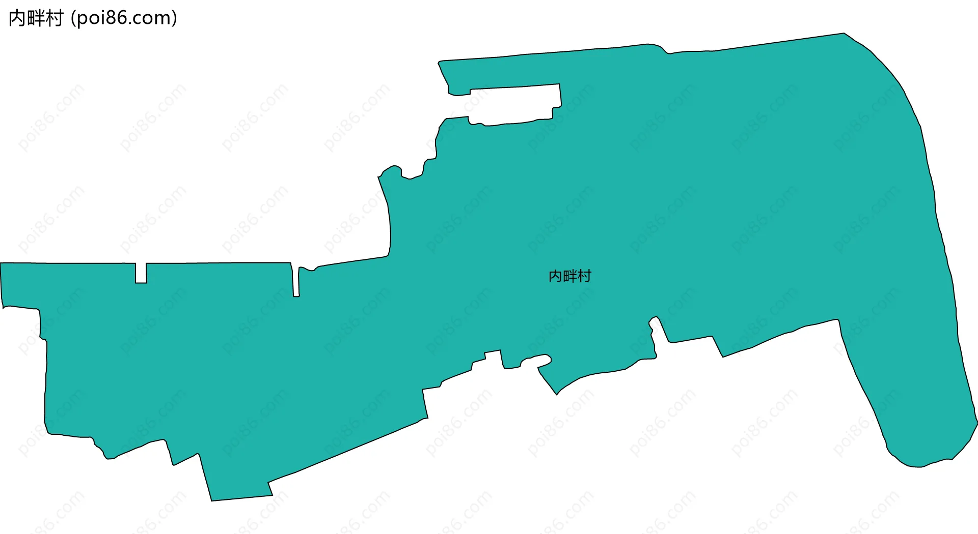 内畔村边界地图