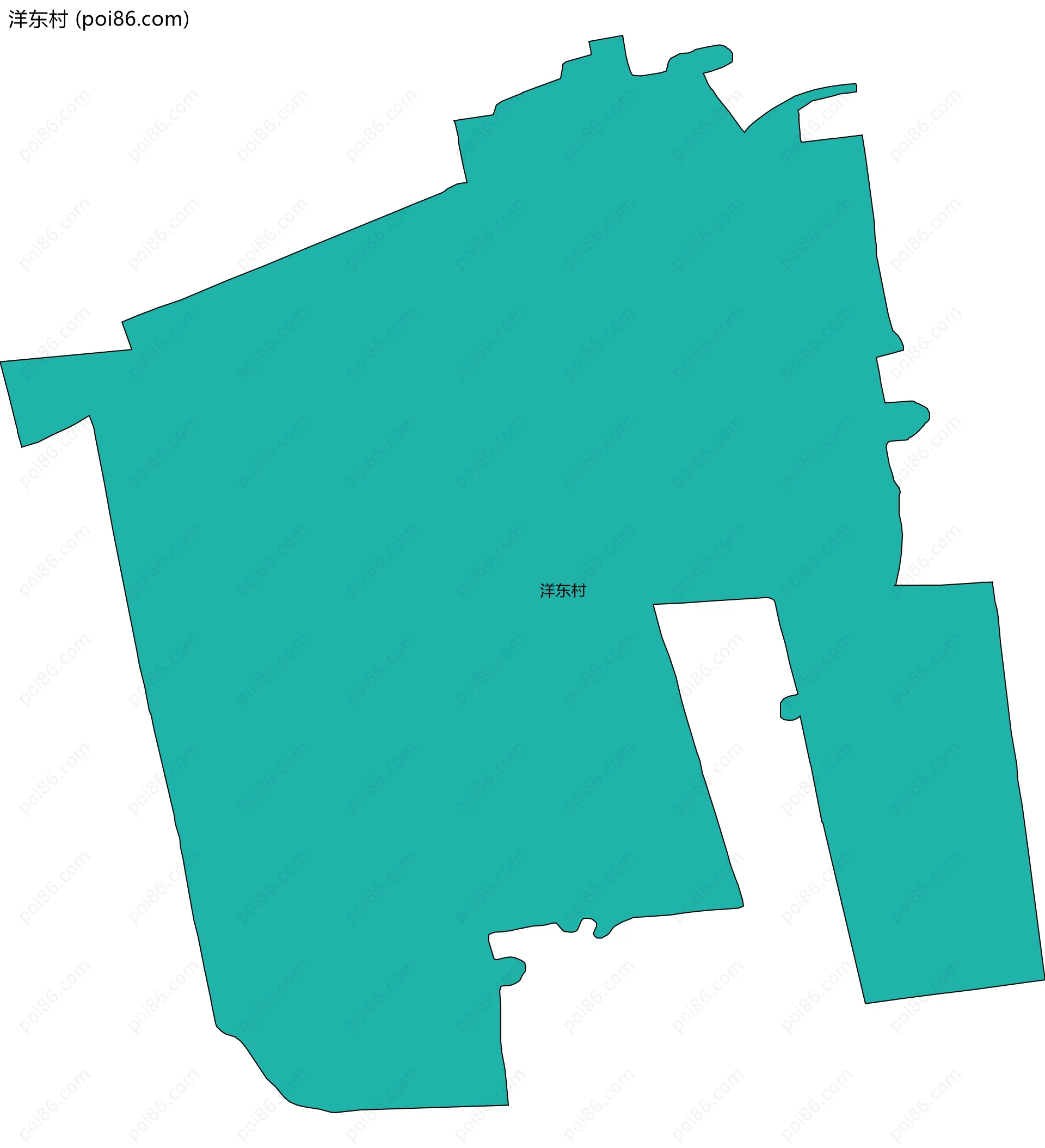 洋东村边界地图