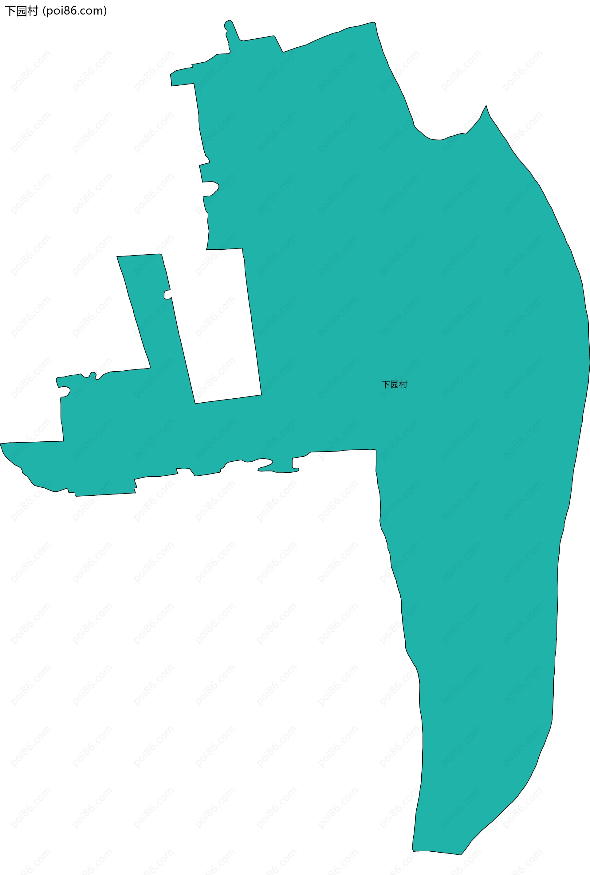 下园村边界地图