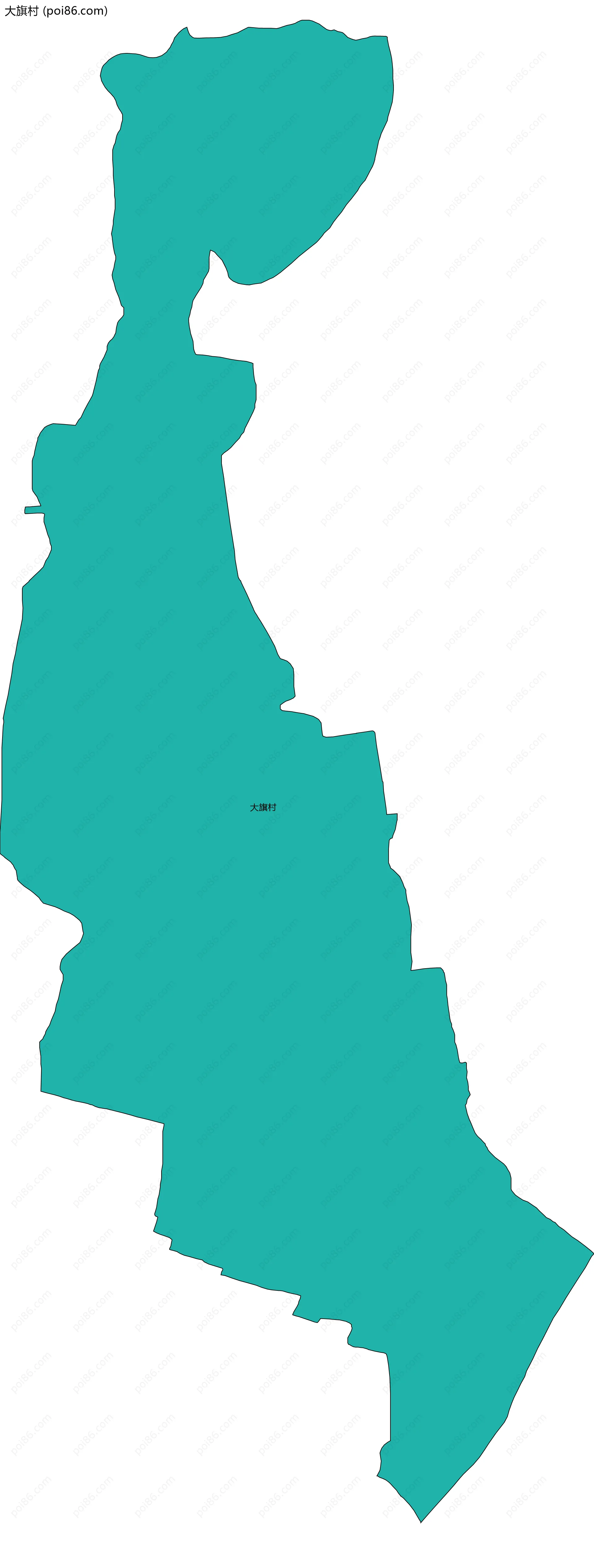 大旗村边界地图