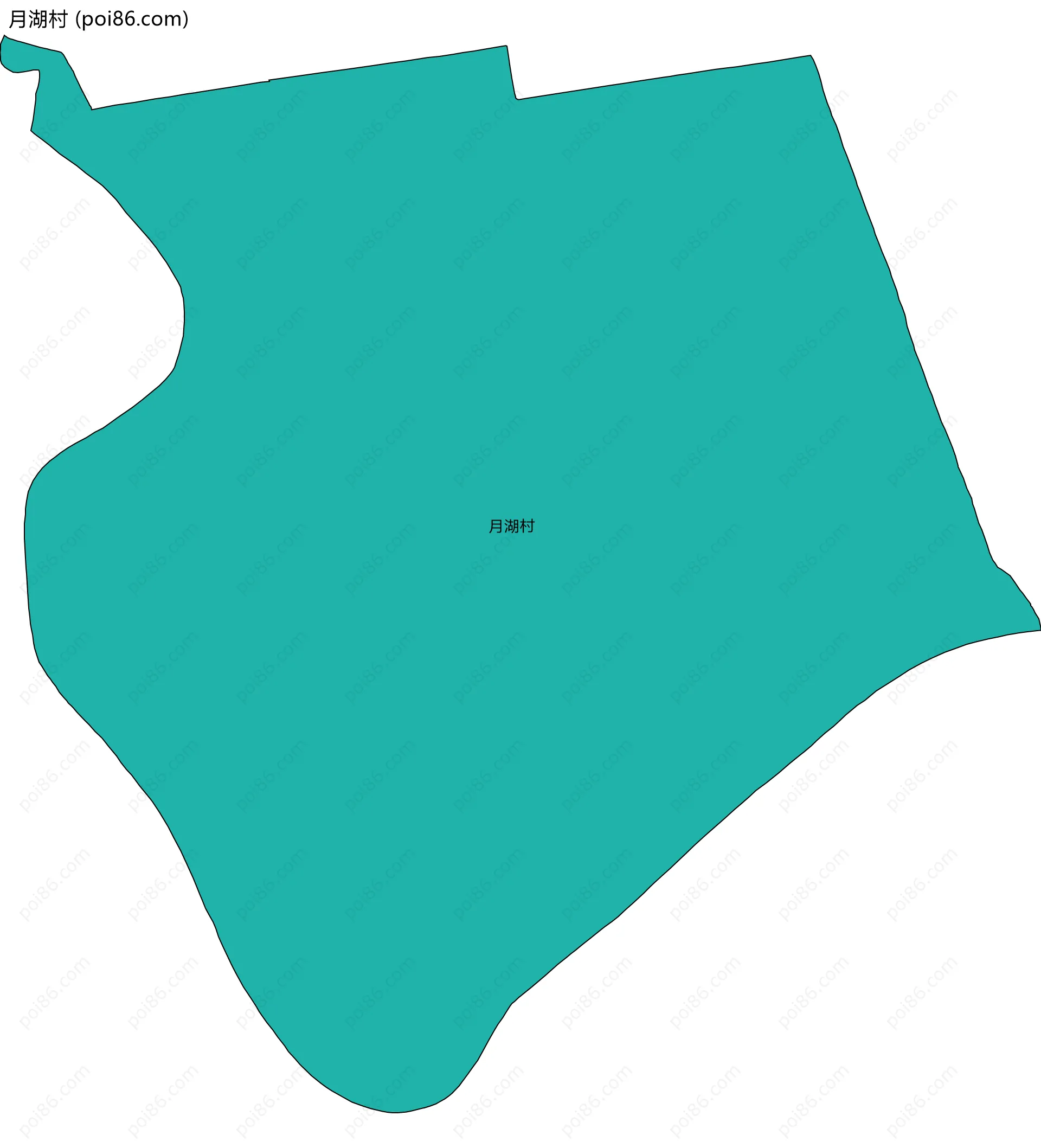 月湖村边界地图