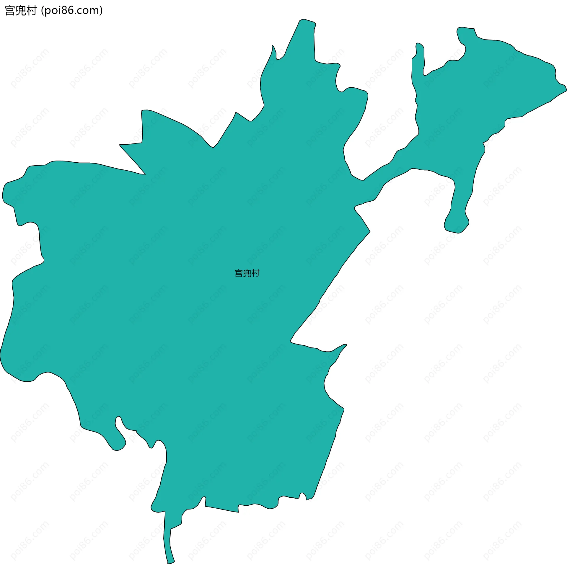 宫兜村边界地图