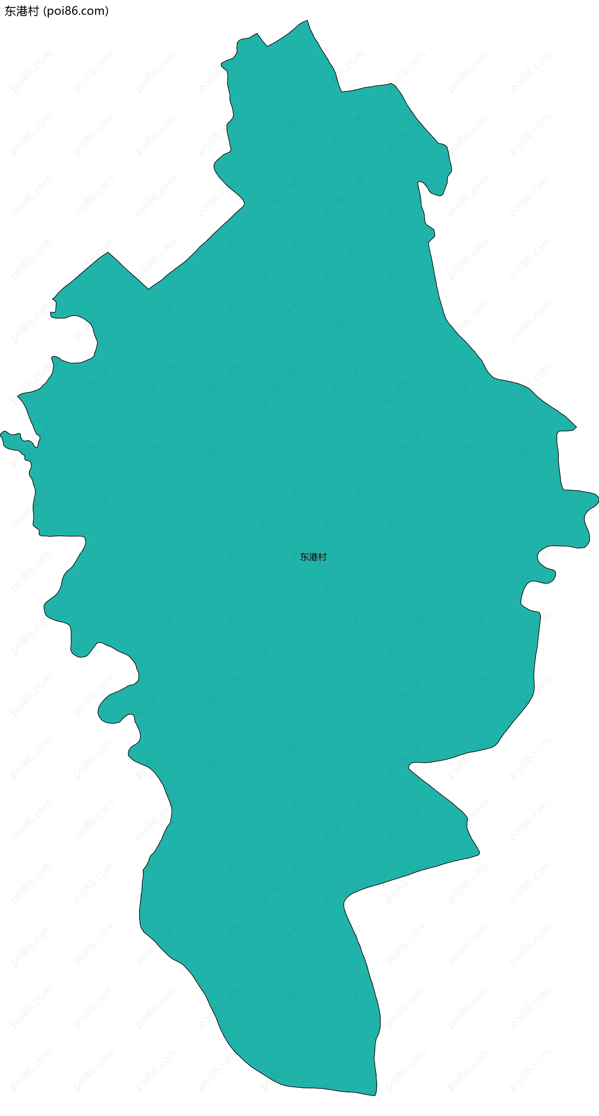 东港村边界地图