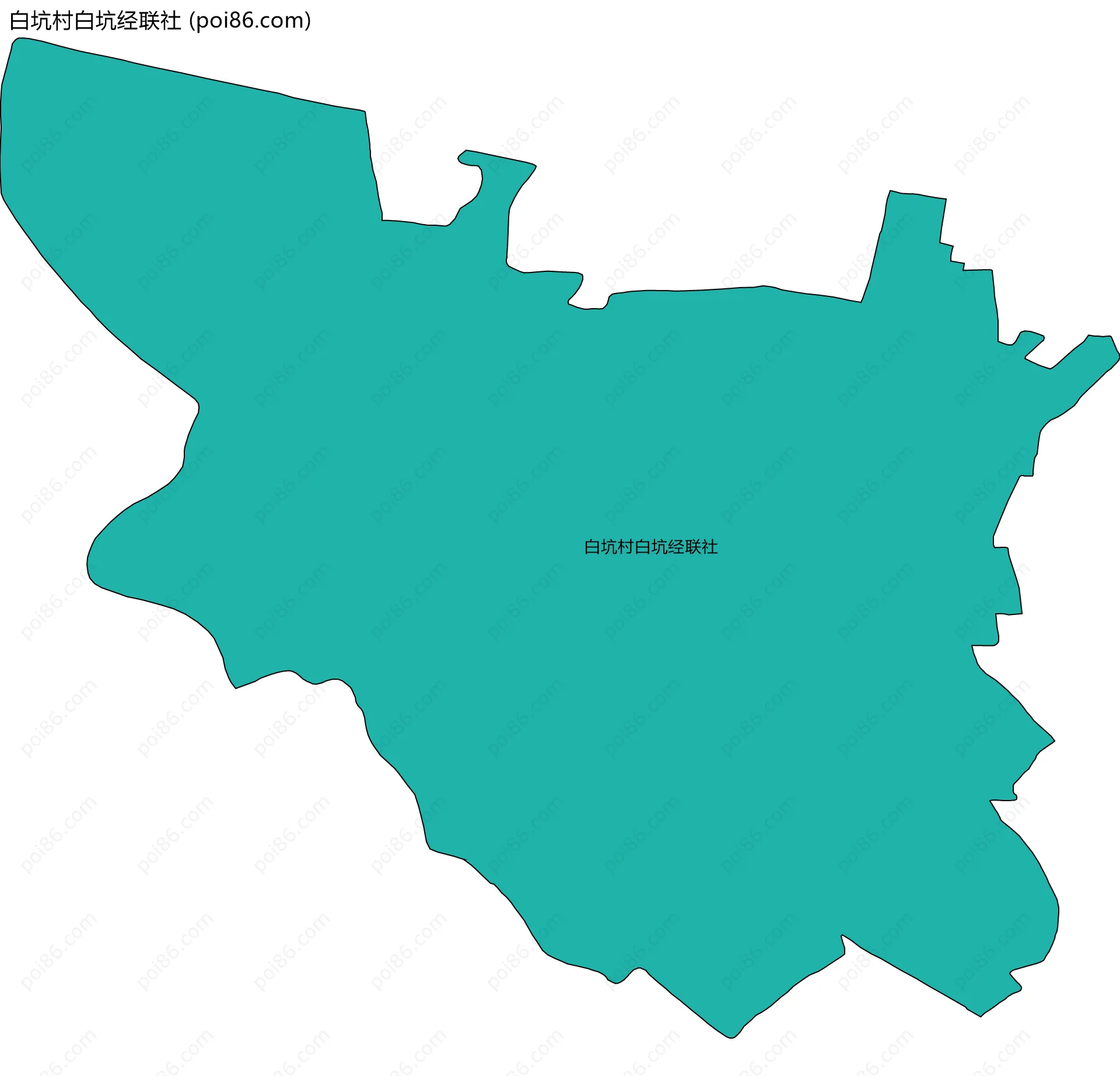 白坑村白坑经联社边界地图