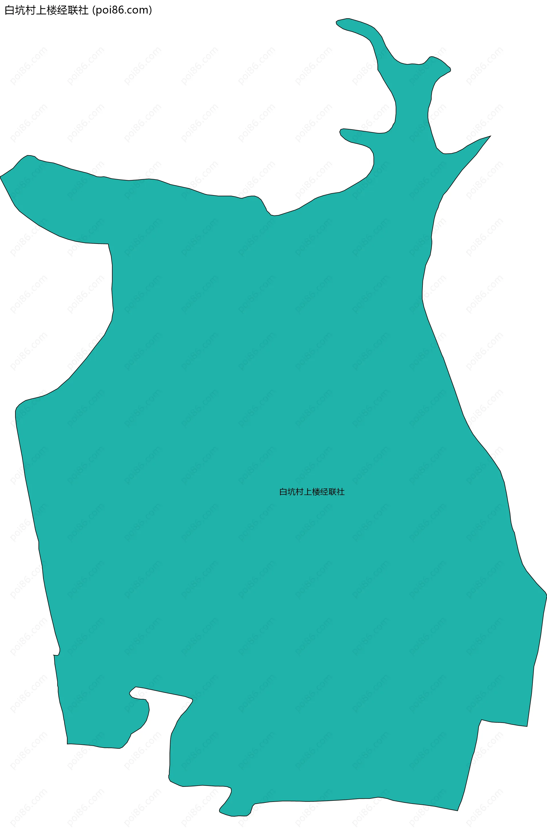 白坑村上楼经联社边界地图