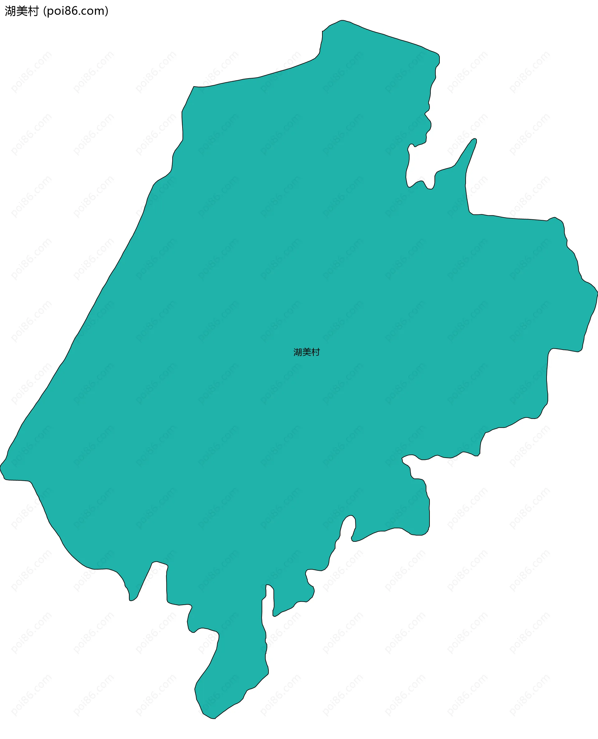 湖美村边界地图