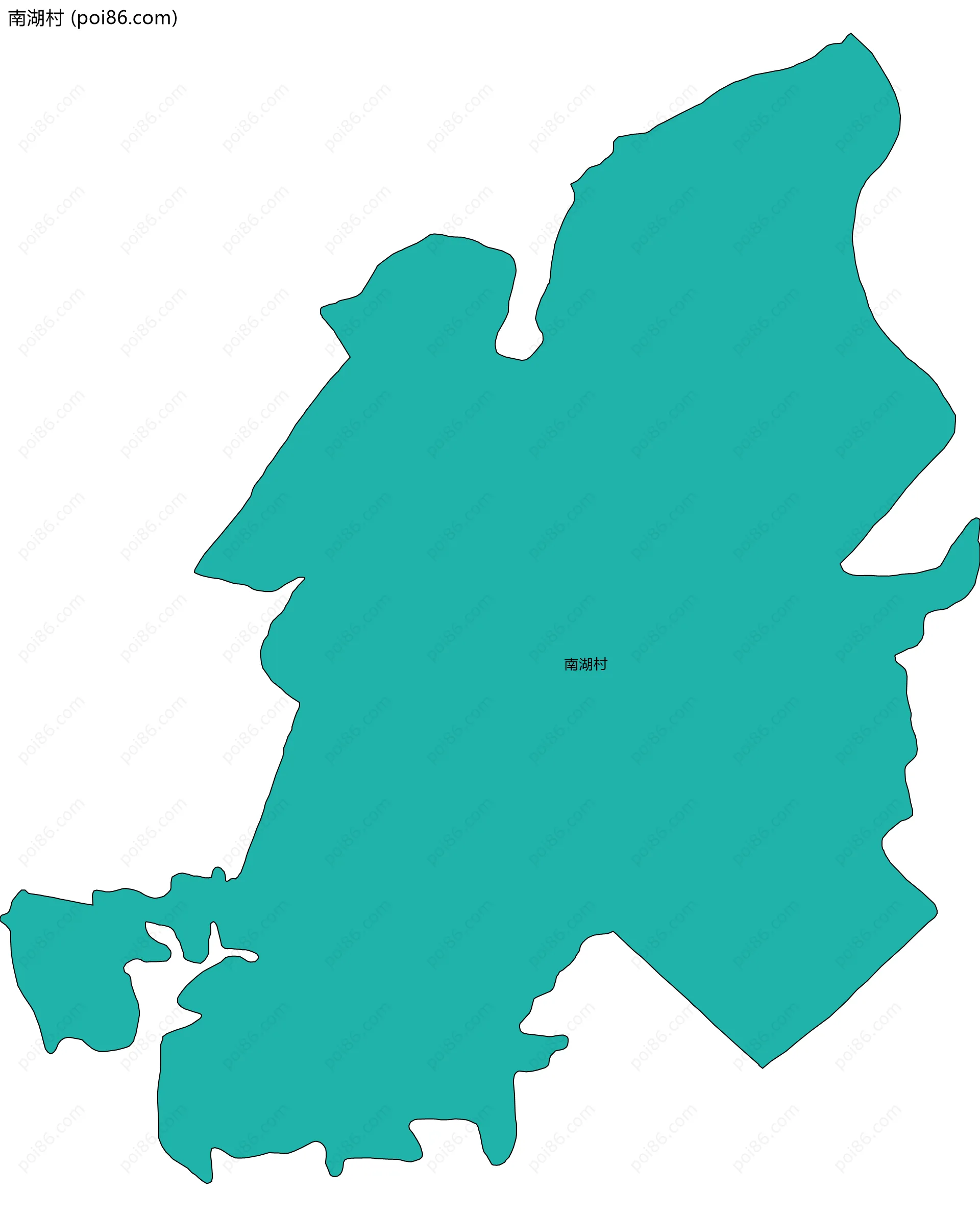 南湖村边界地图