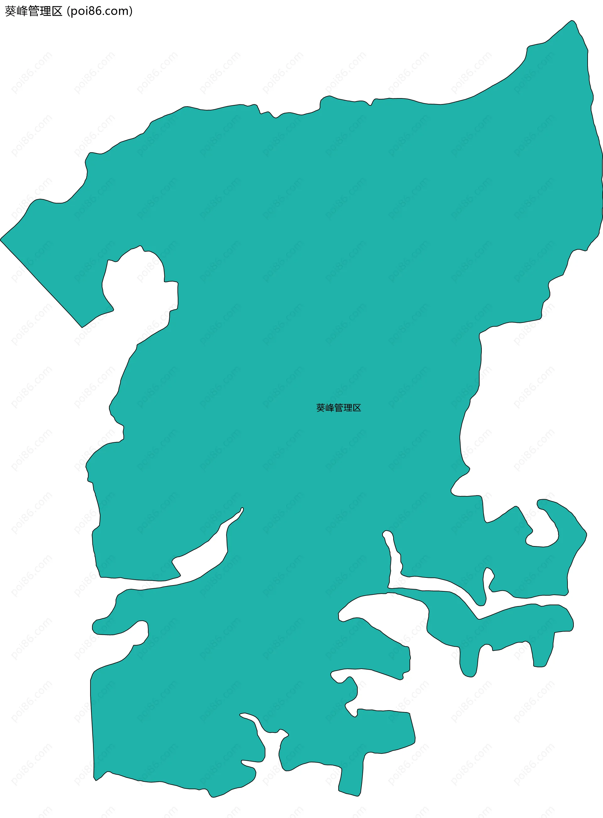 葵峰管理区边界地图