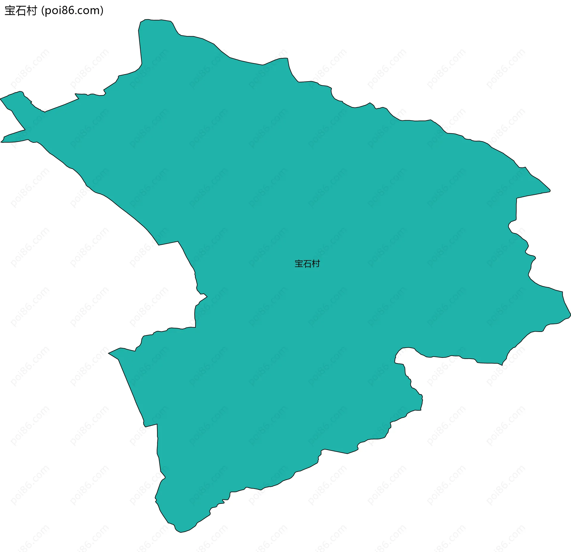 宝石村边界地图