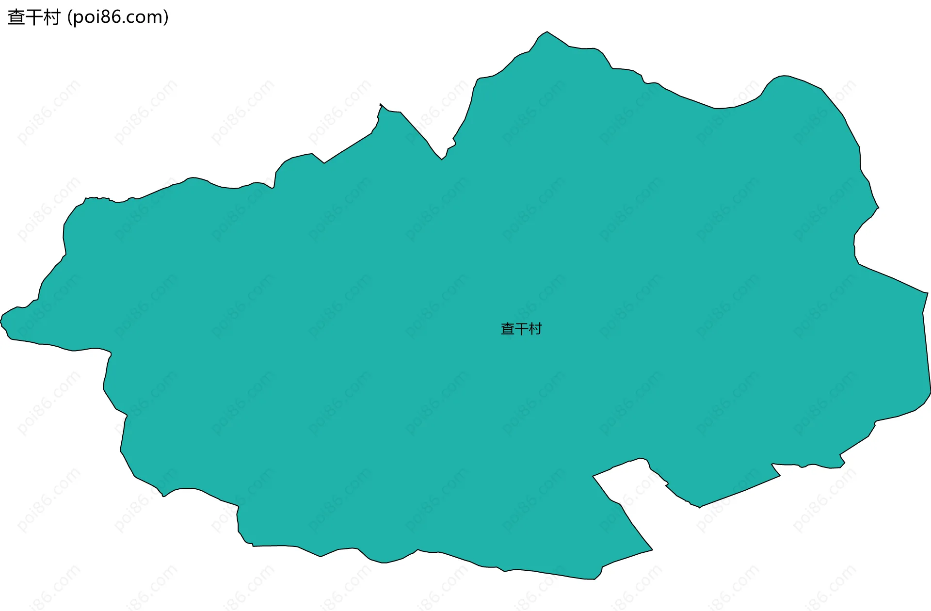 查干村边界地图