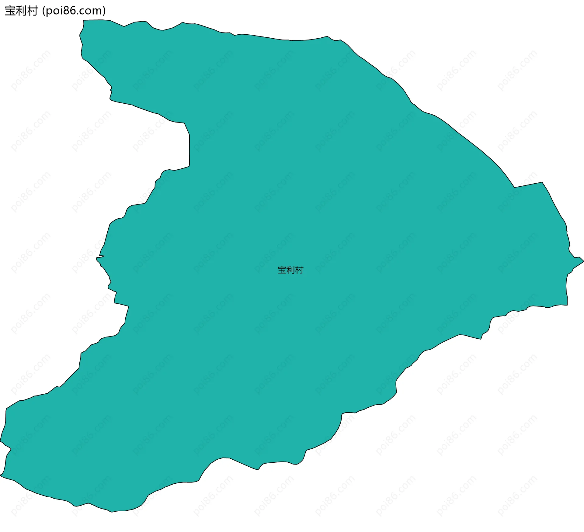 宝利村边界地图