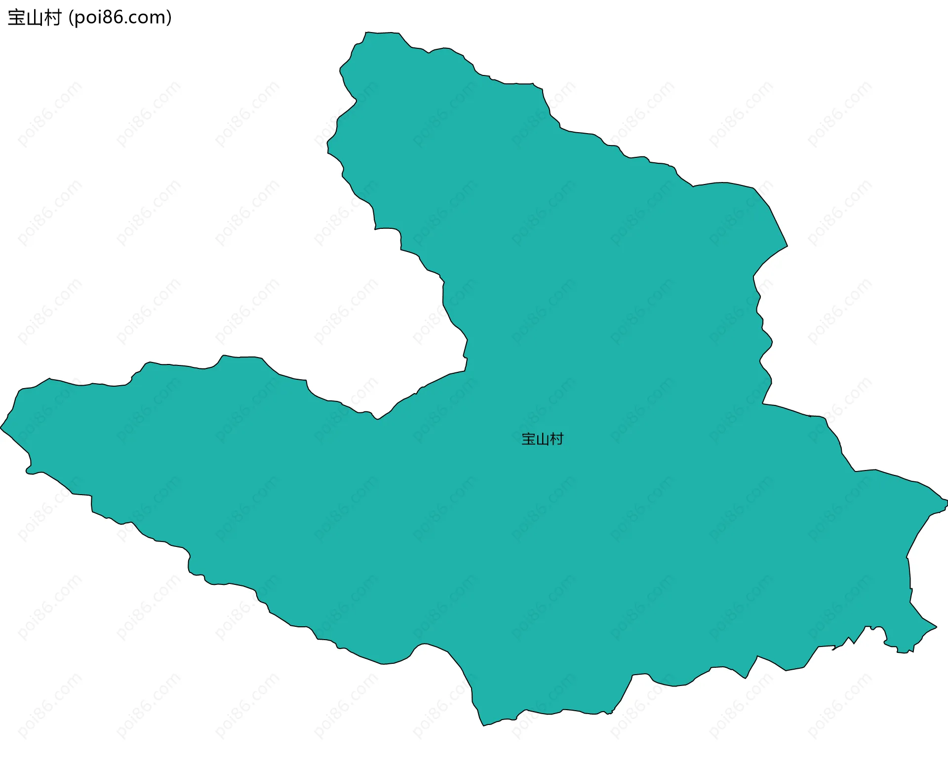 宝山村边界地图