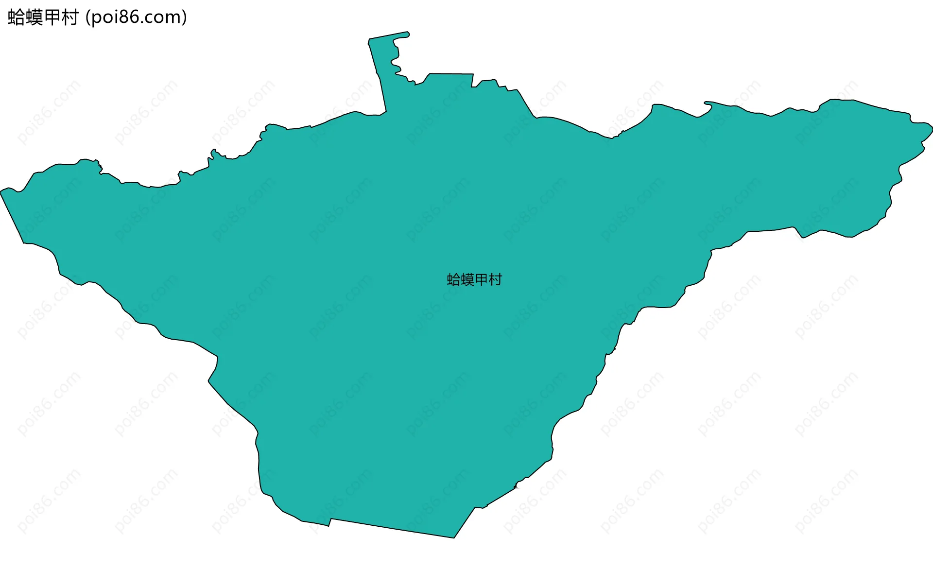 蛤蟆甲村边界地图