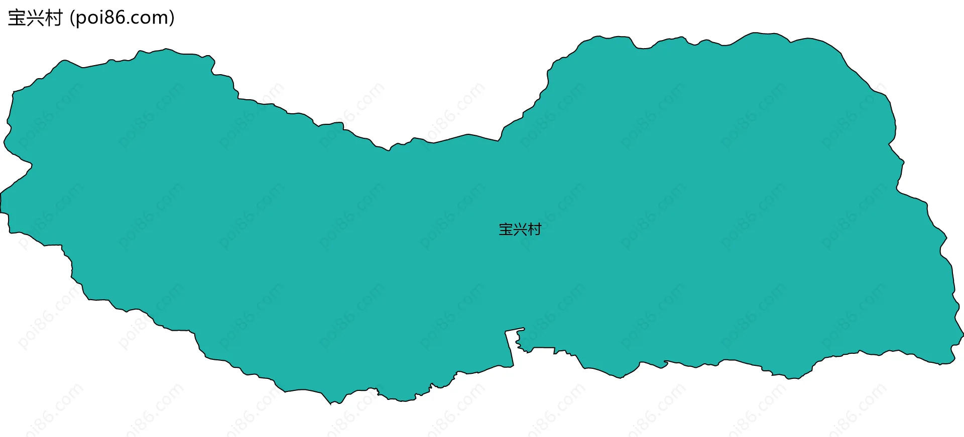 宝兴村边界地图