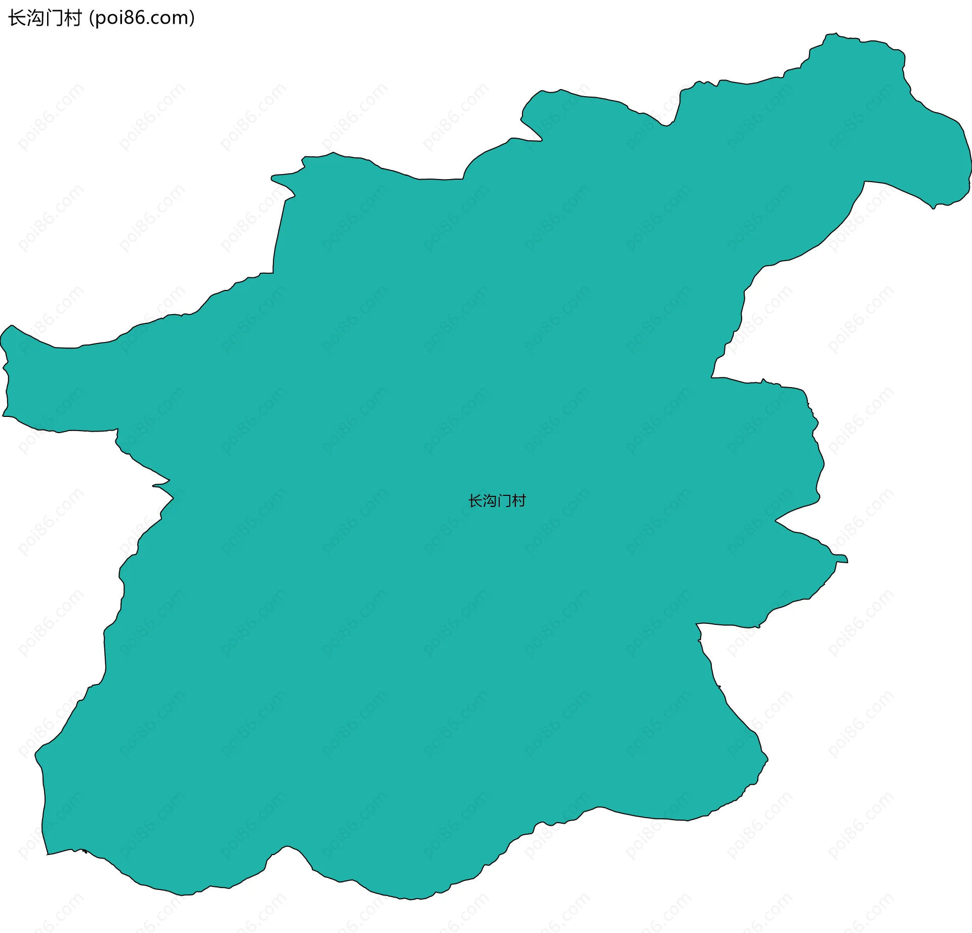 长沟门村边界地图