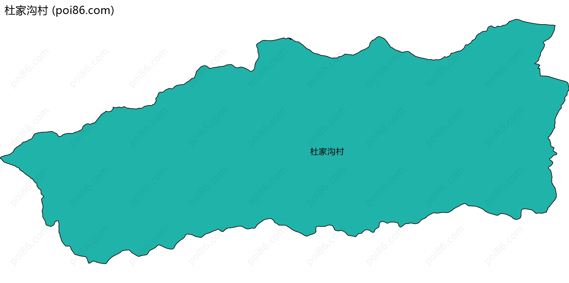 杜家沟村边界地图